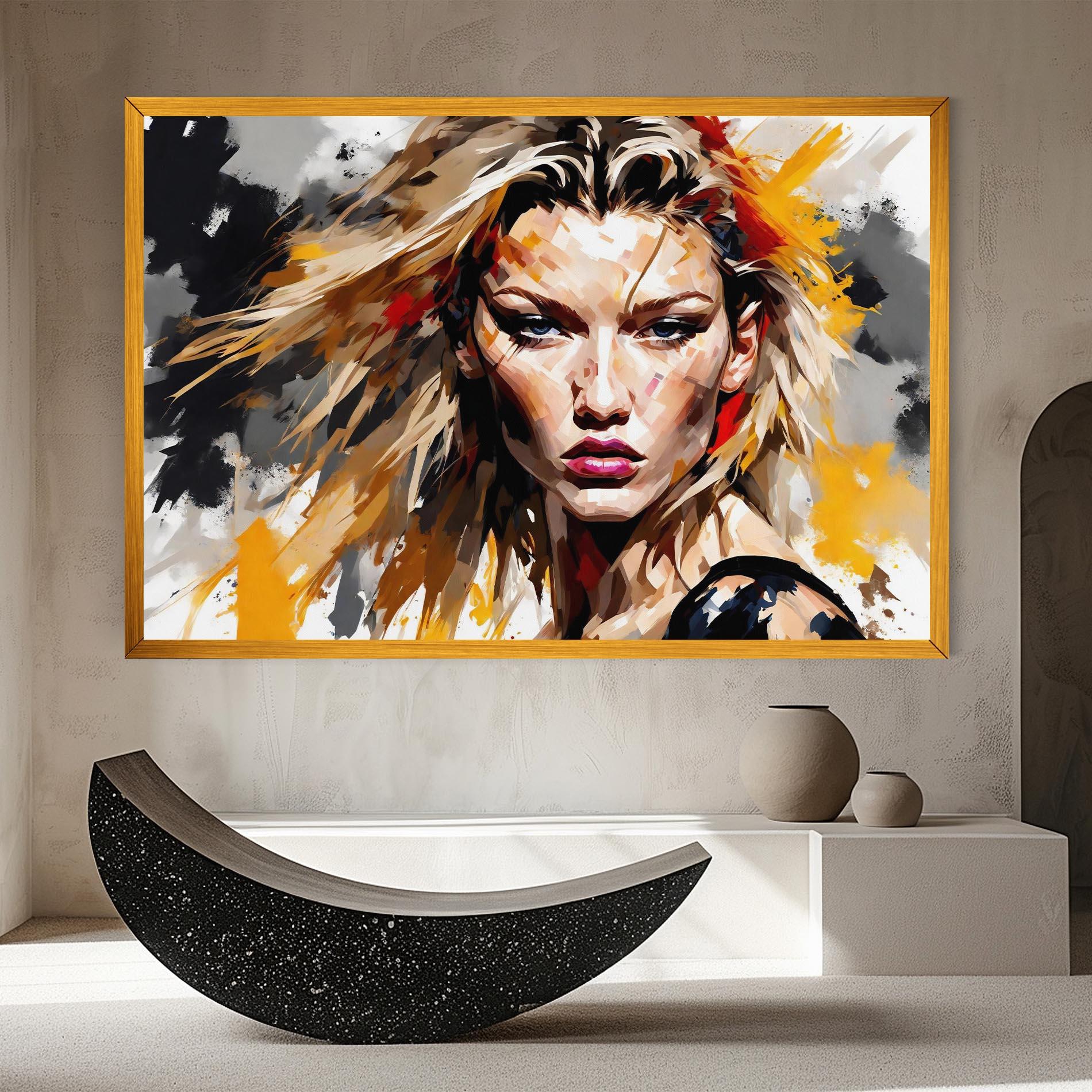 Картина на платно Blond Hair Splash mockup 8