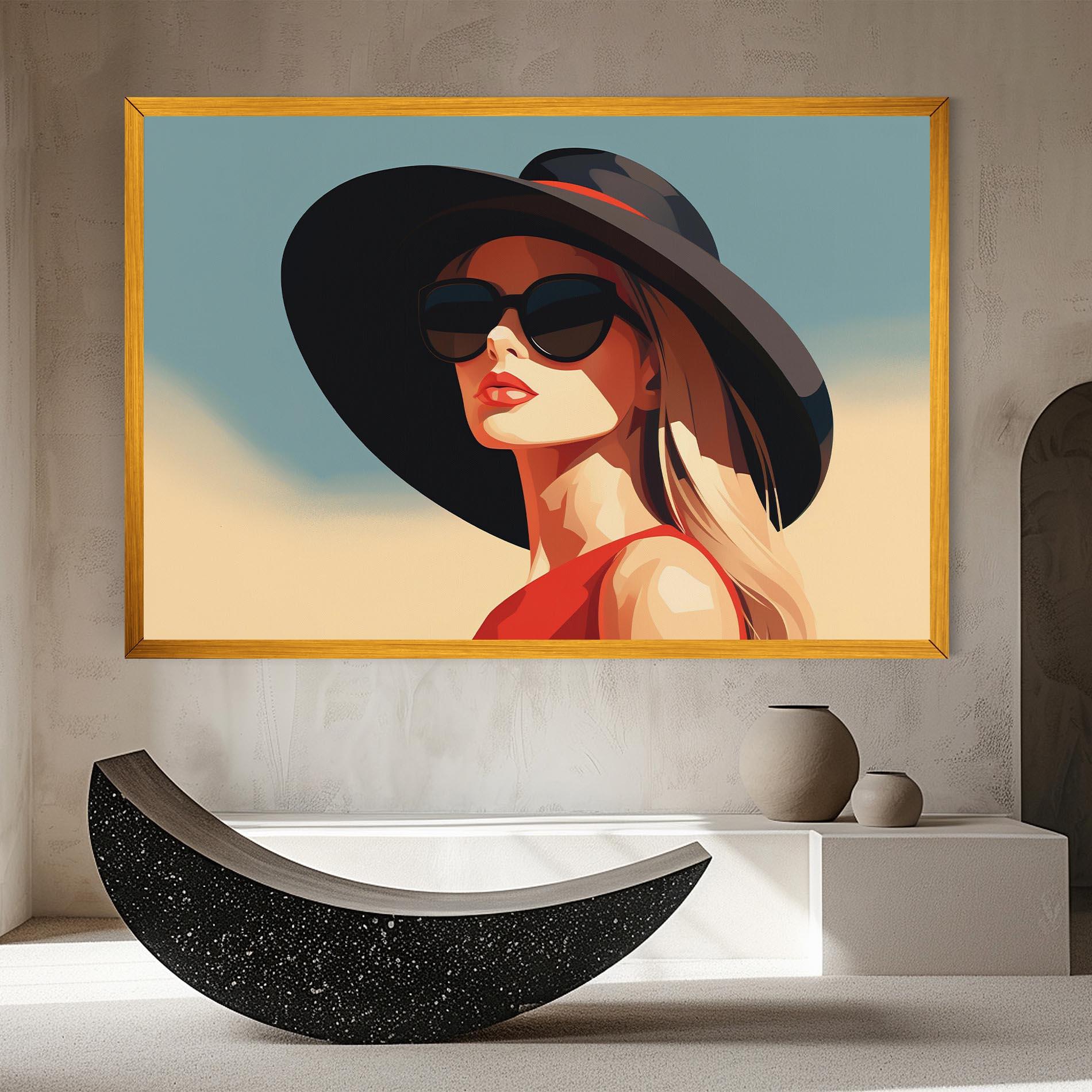 Картина на платно Caucasian Glamor Model mockup 8