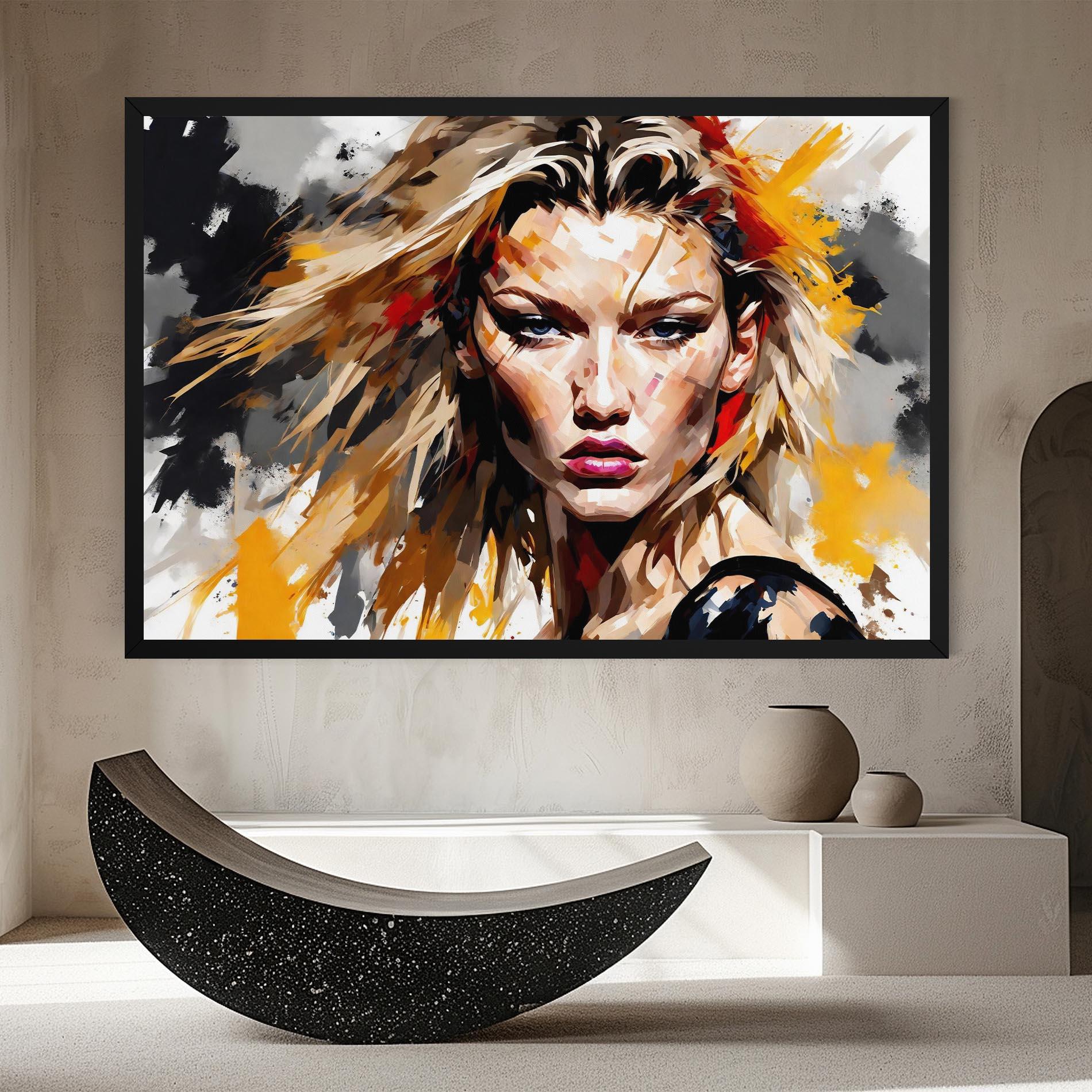 Картина на платно Blond Hair Splash mockup 8
