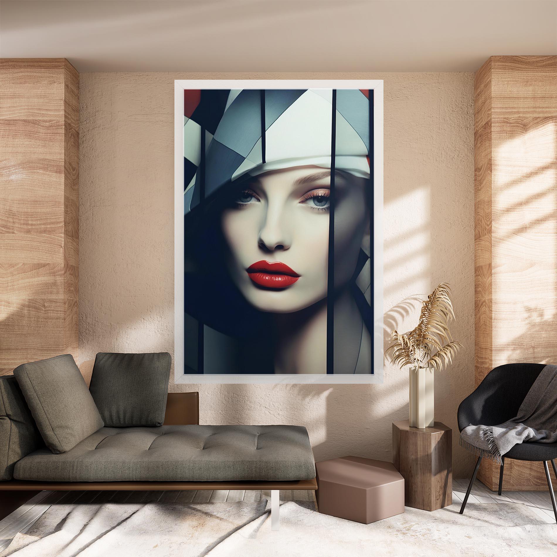 Картина на платно Big Juicy Lips Woman mockup 8