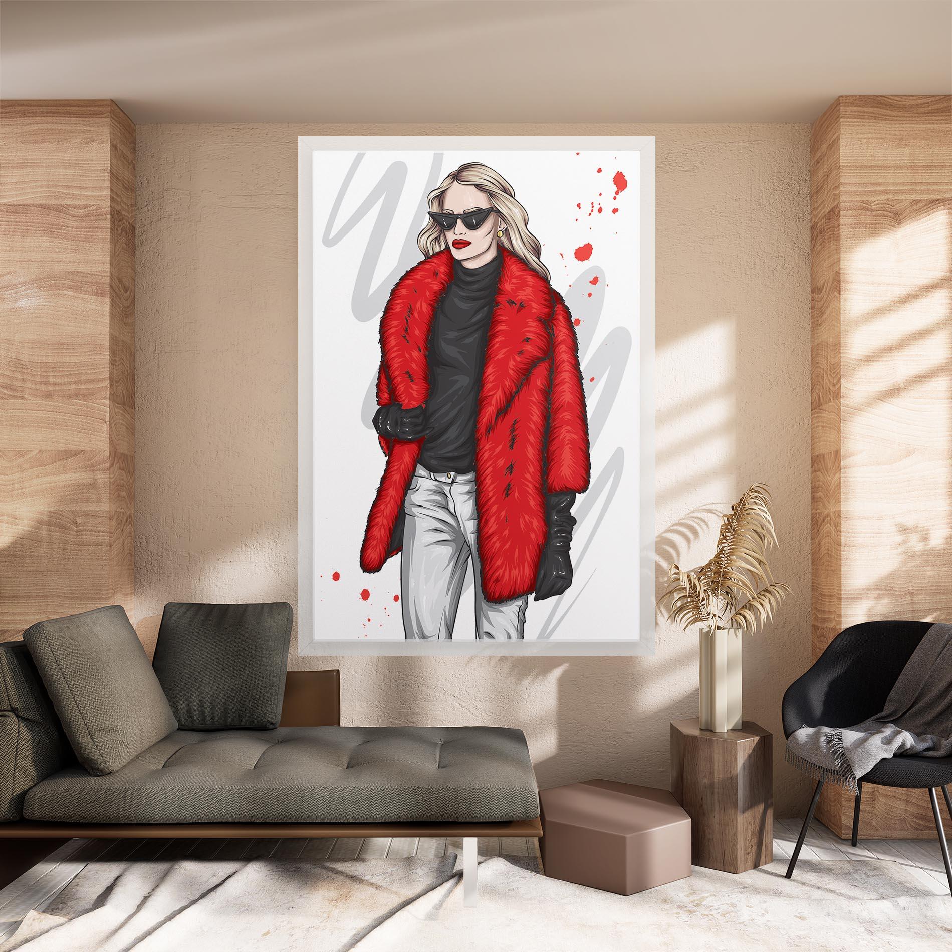 Картина на платно Black Blouse Woman mockup 8