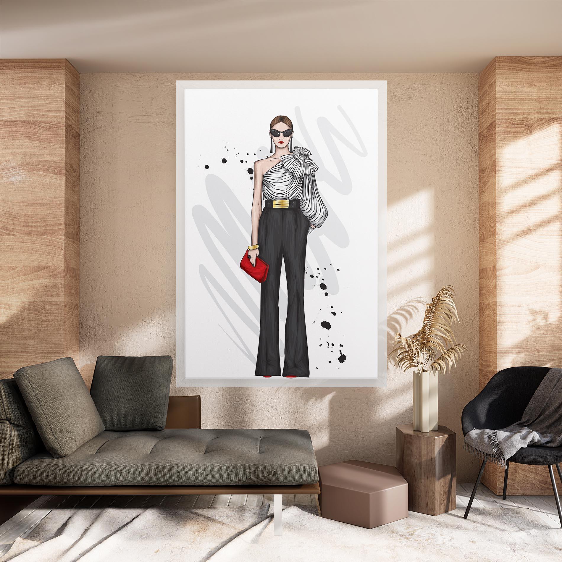 Картина на платно Tall Black Pants mockup 8