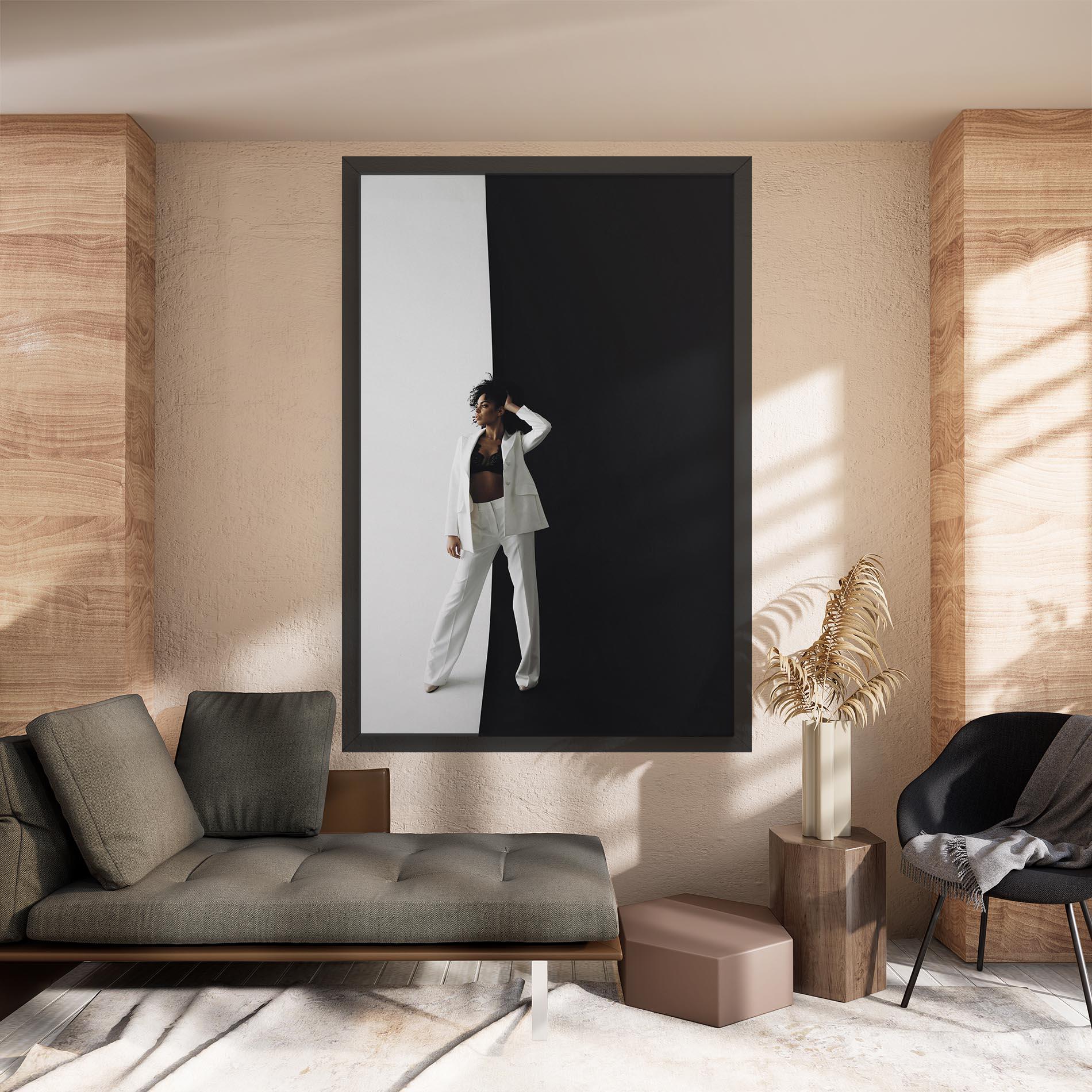 Картина на платно African Girl White Outfit mockup 8