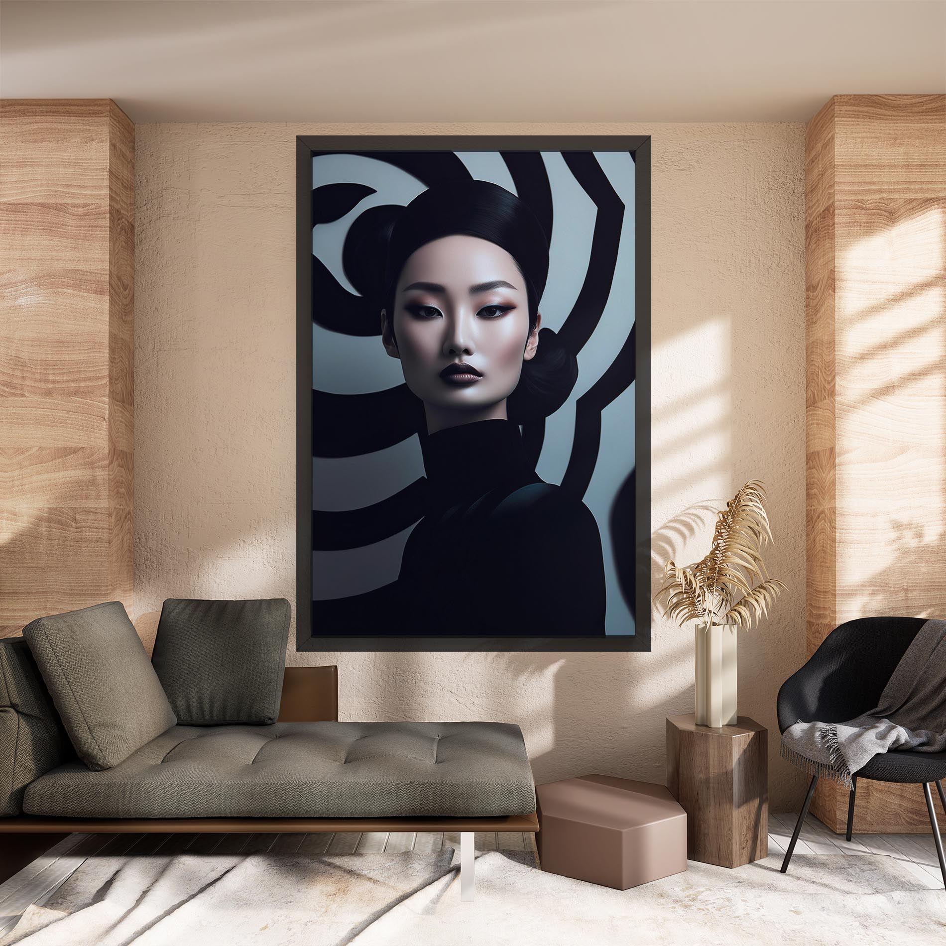 Asiatic Black Outfit mockup 8