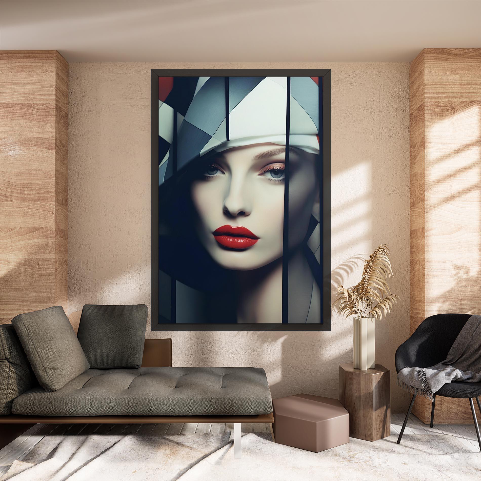 Картина на платно Big Juicy Lips Woman mockup 8