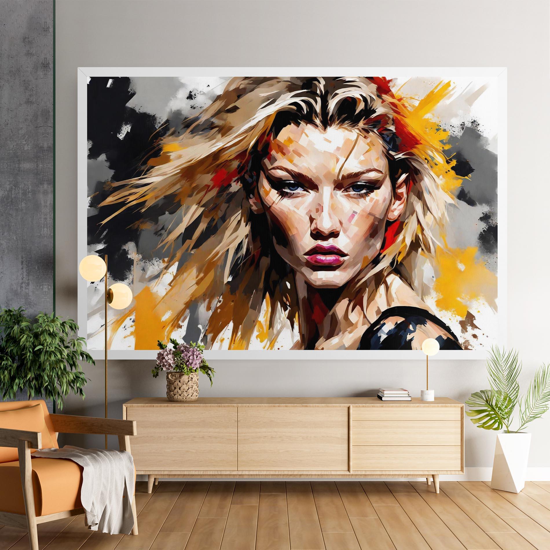 Картина на платно Blond Hair Splash mockup 9