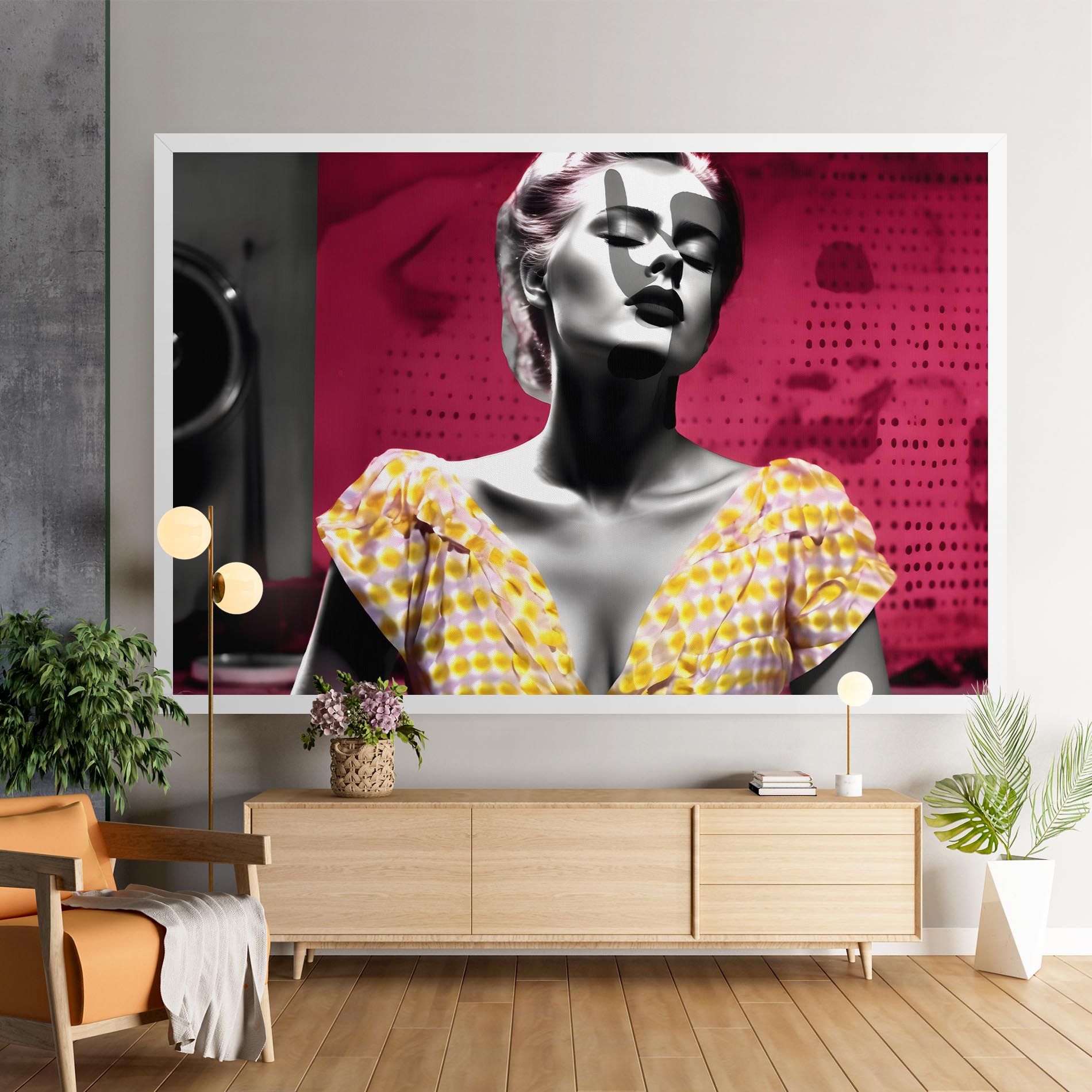 Yellow Dress On Pink mockup 9