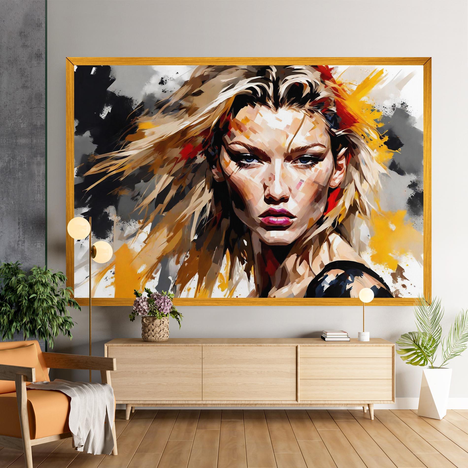Картина на платно Blond Hair Splash mockup 9