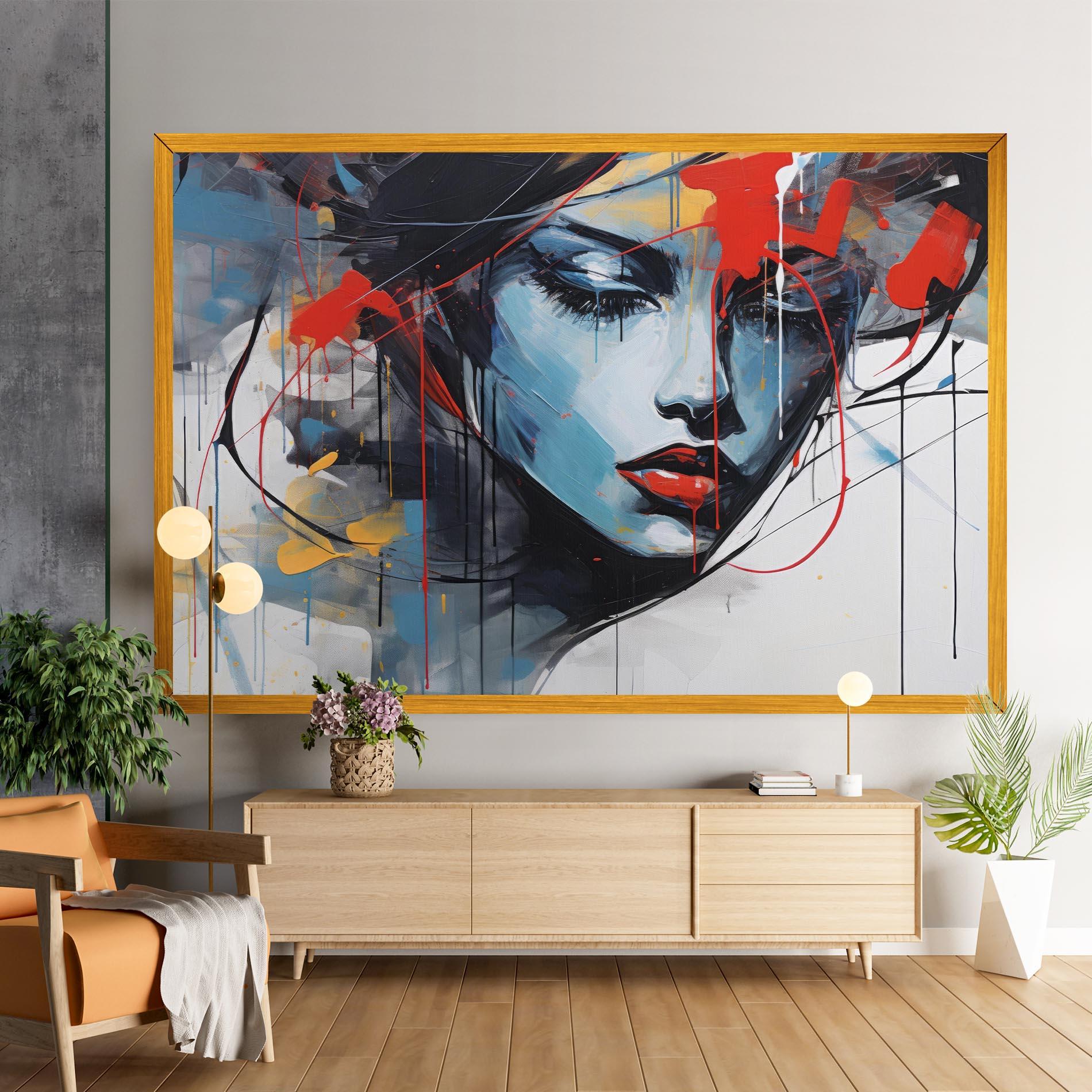 Картина на платно Edgy Woman mockup 9