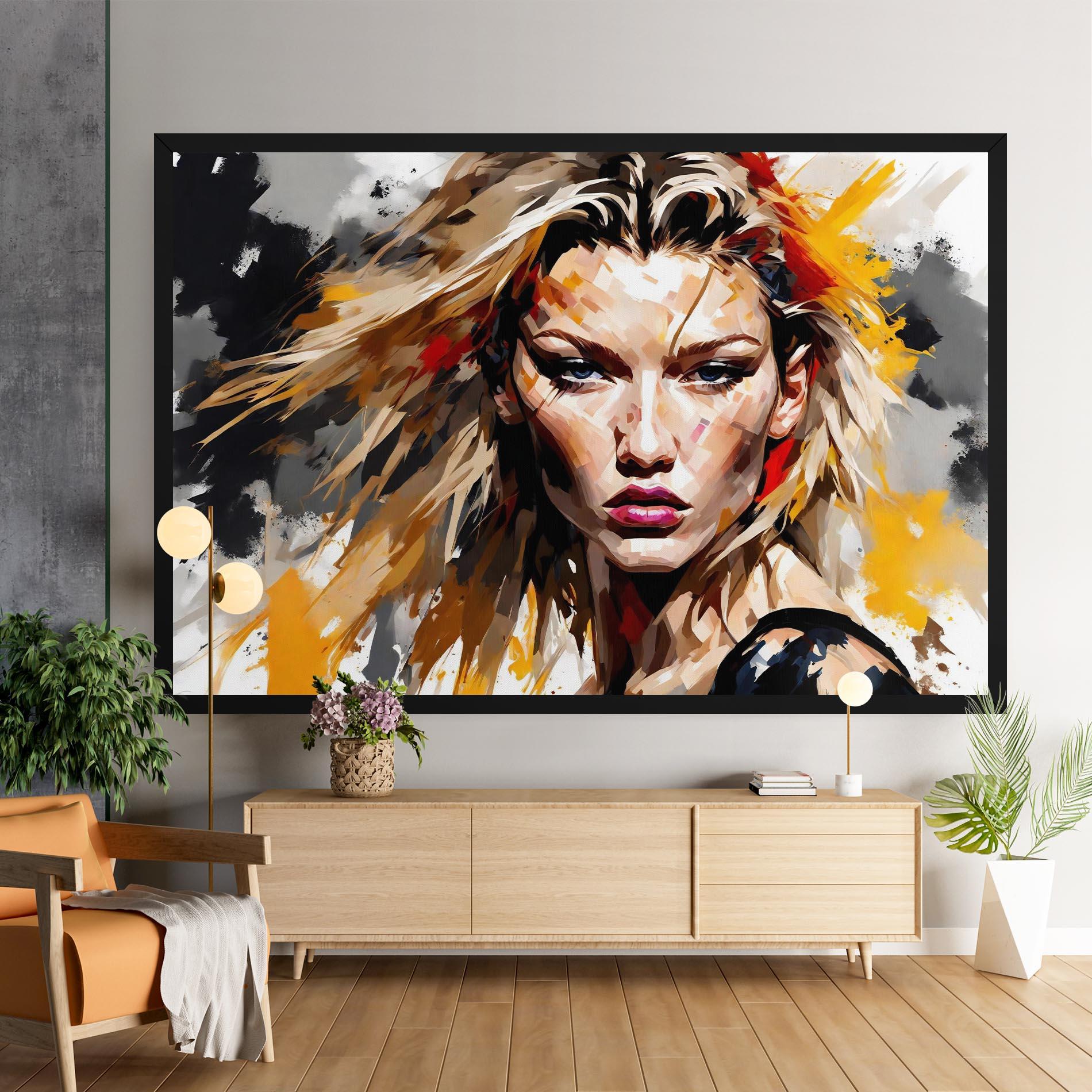 Картина на платно Blond Hair Splash mockup 9