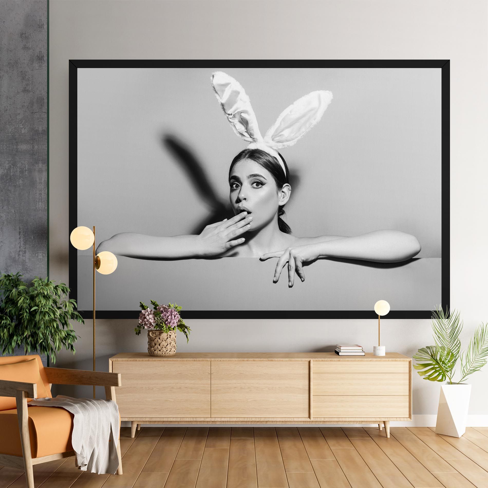 Bunny Ears Peeking mockup 9