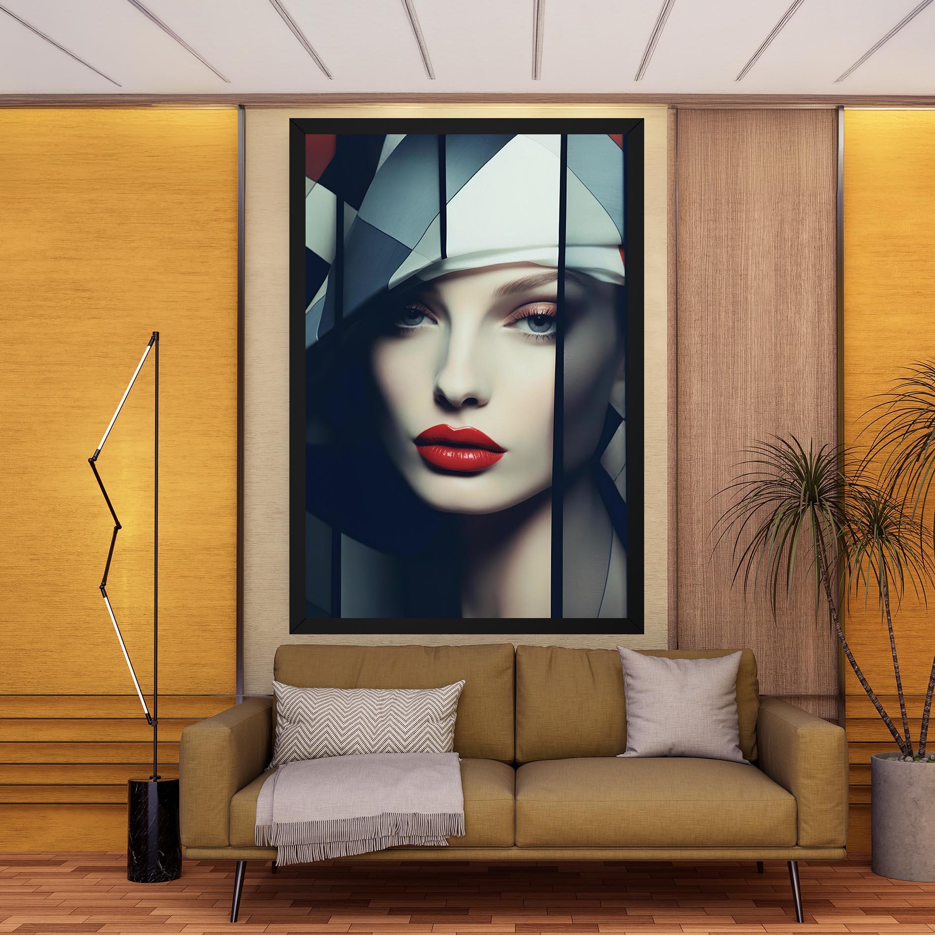 Картина на платно Big Juicy Lips Woman mockup 9