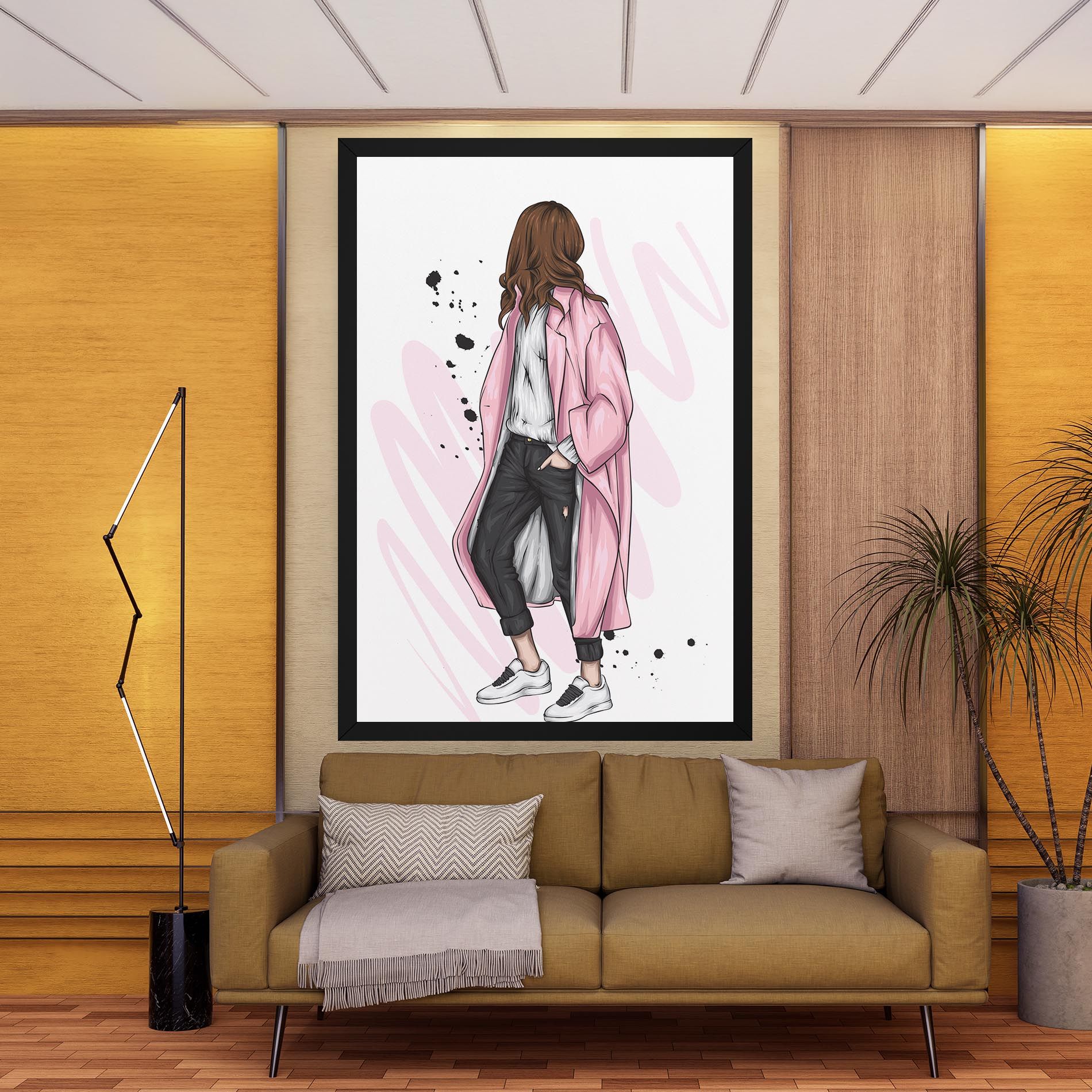 Pink Coat Woman mockup 9