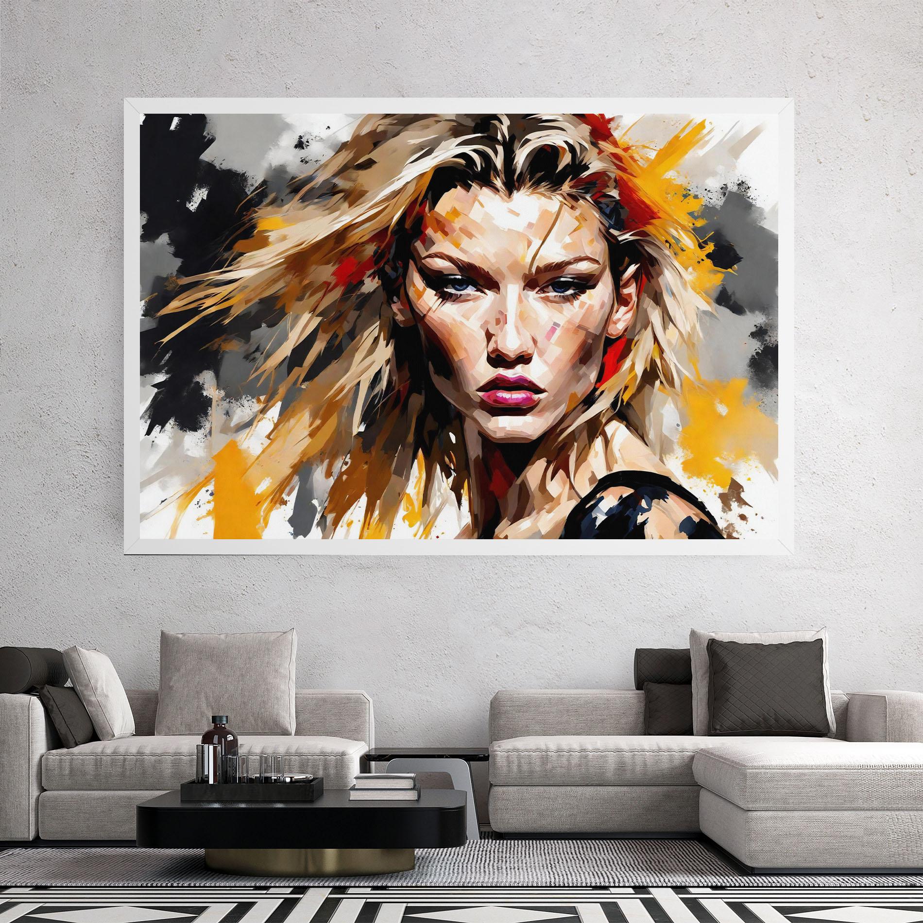 Картина на платно Blond Hair Splash mockup 2