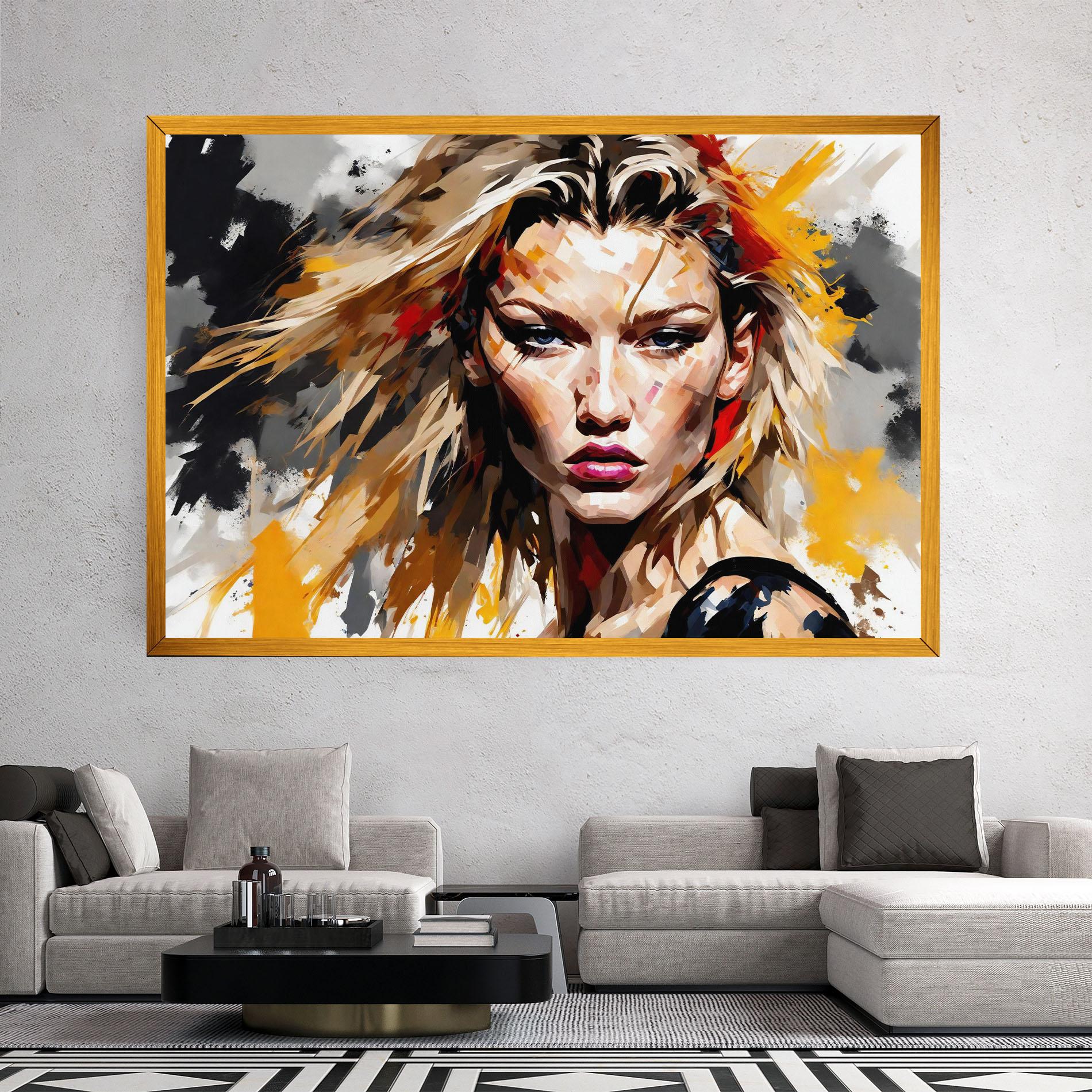 Картина на платно Blond Hair Splash mockup 2