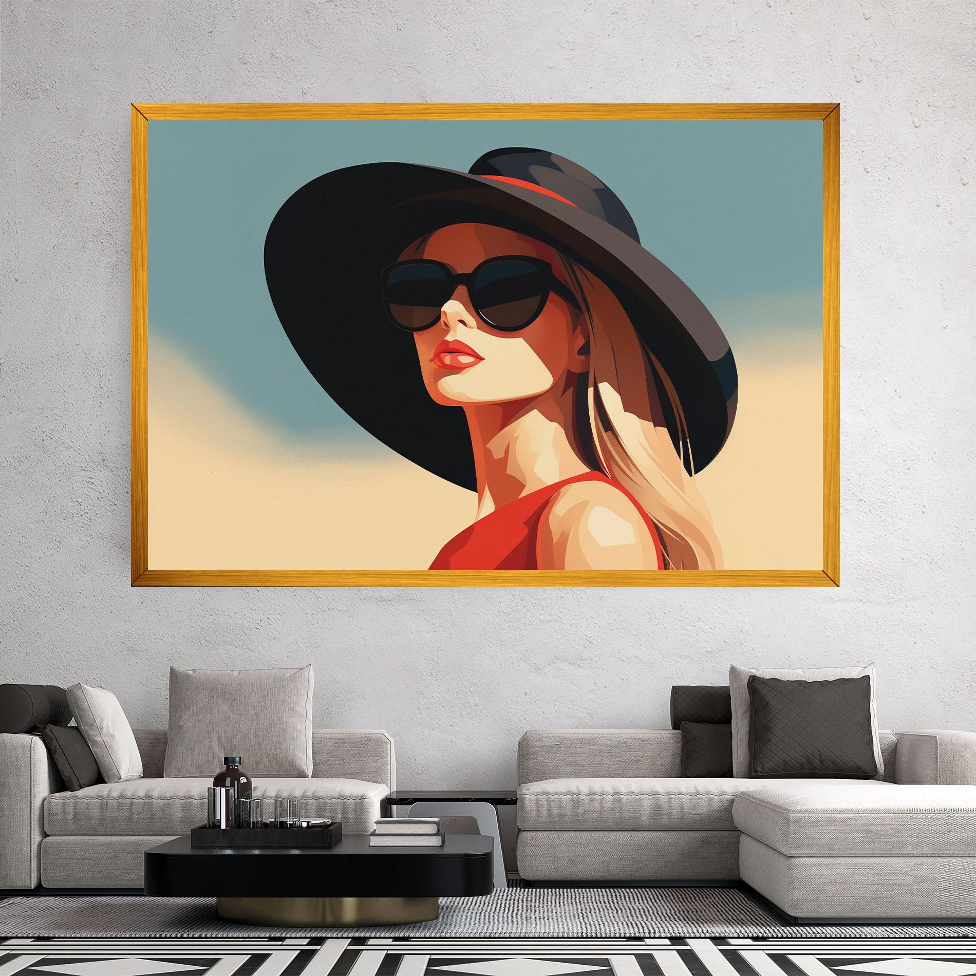 Картина на платно Caucasian Glamor Model mockup 2