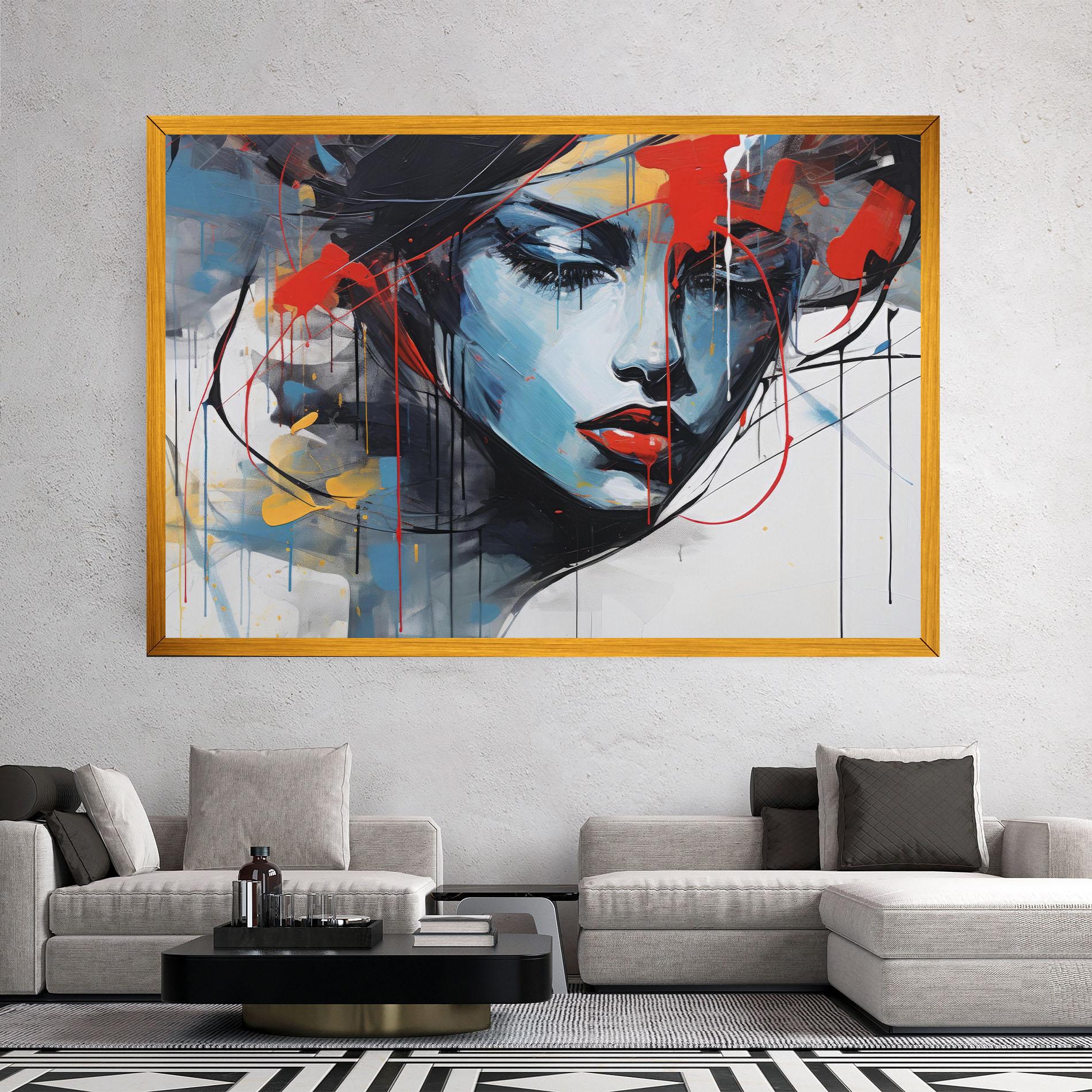 Картина на платно Edgy Woman mockup 2