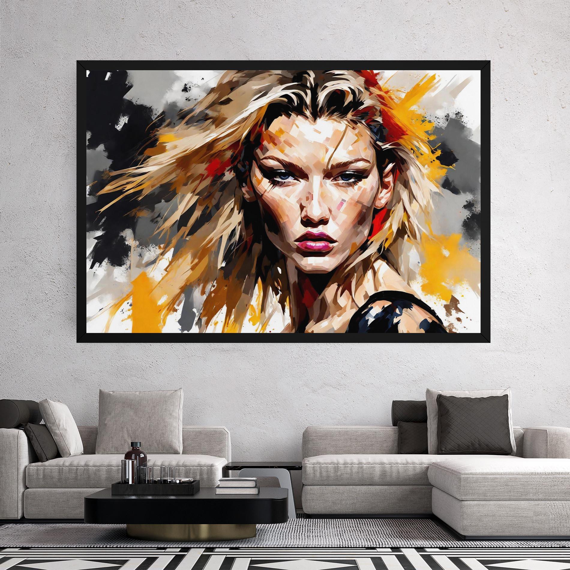 Картина на платно Blond Hair Splash mockup 2