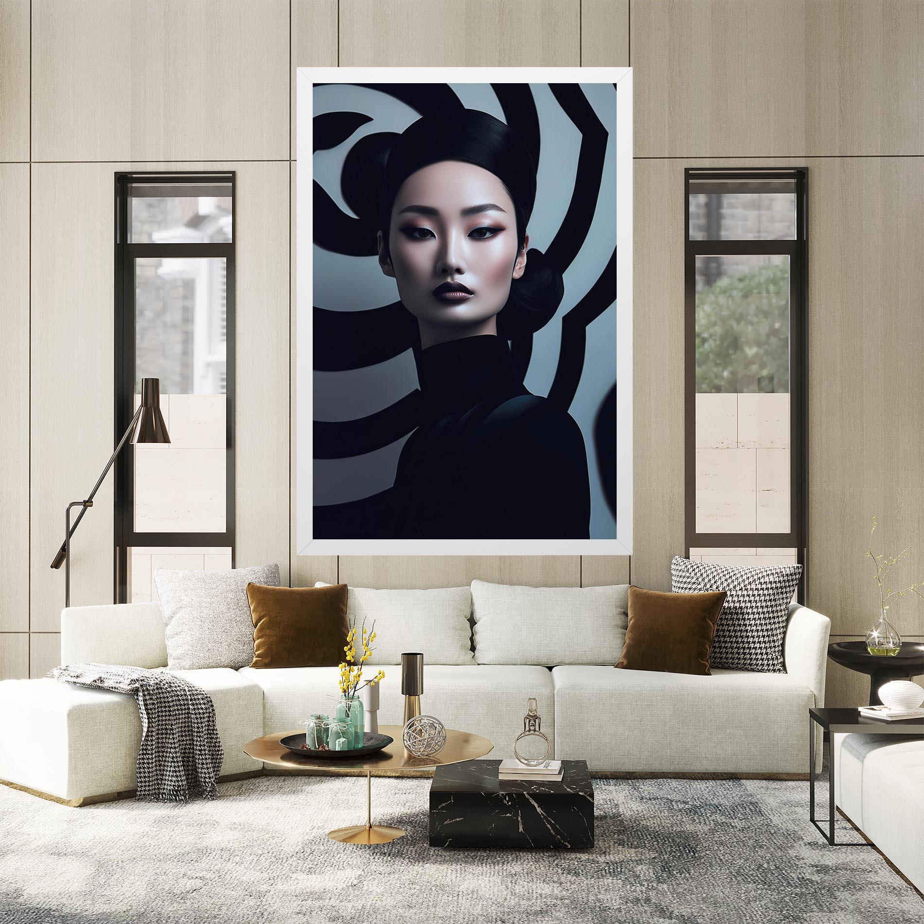 Картина на платно Asiatic Black Outfit mockup 2