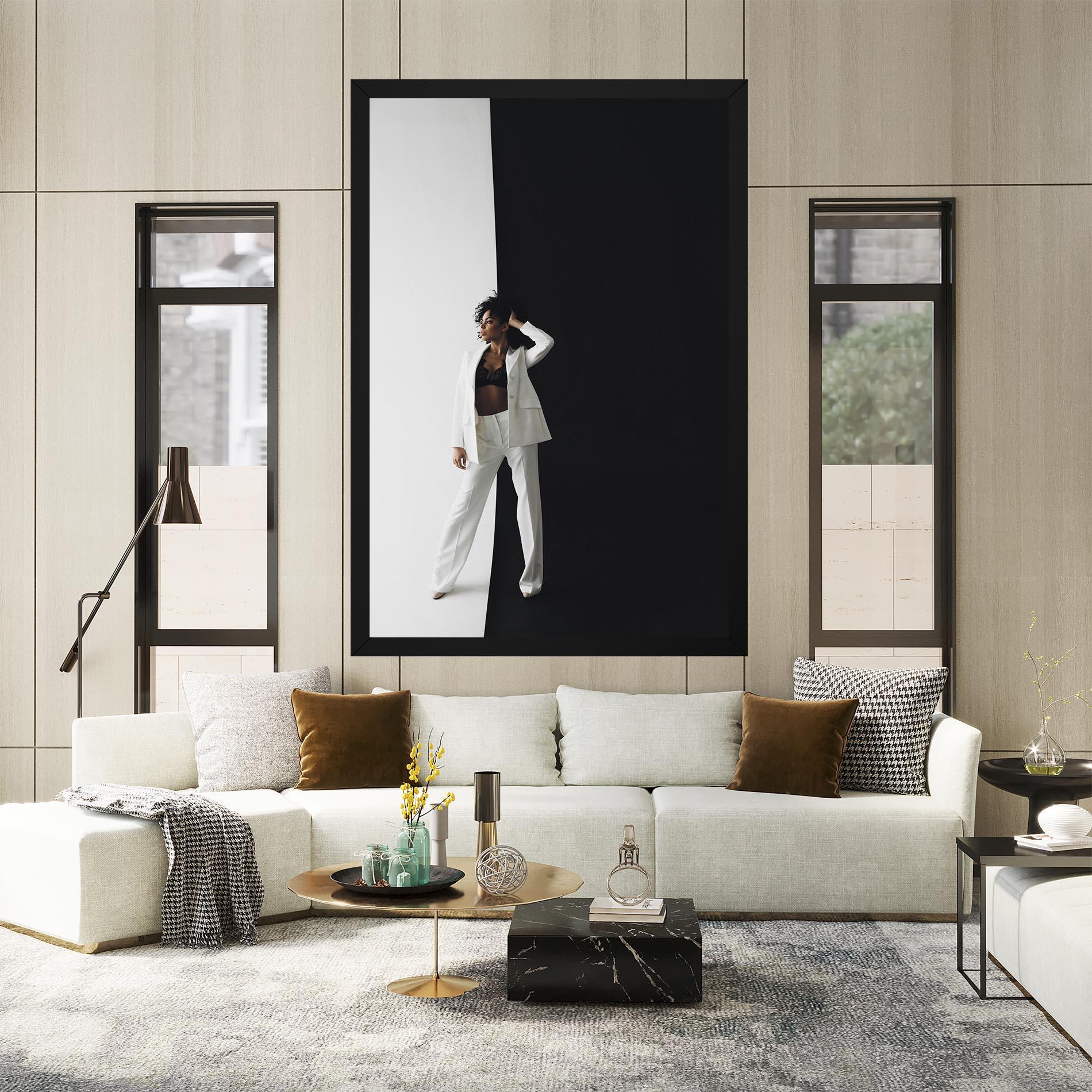 Картина на платно African Girl White Outfit mockup 2