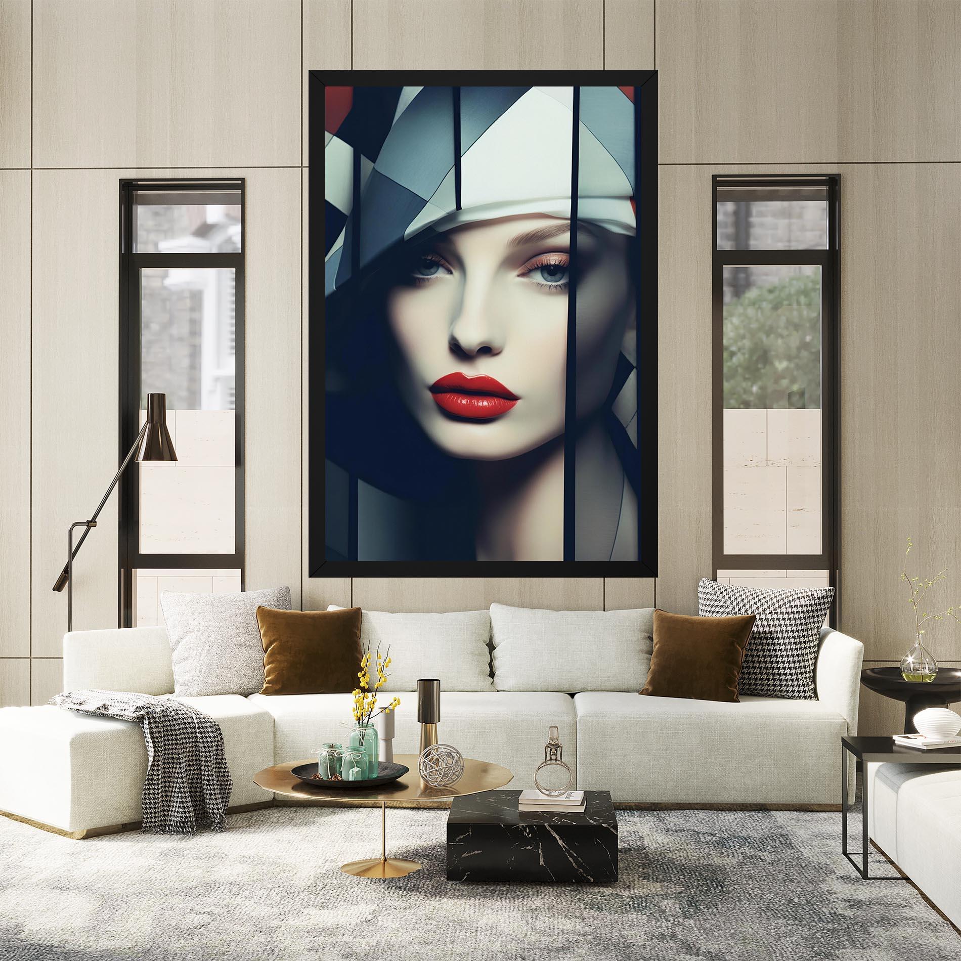 Картина на платно Big Juicy Lips Woman mockup 2