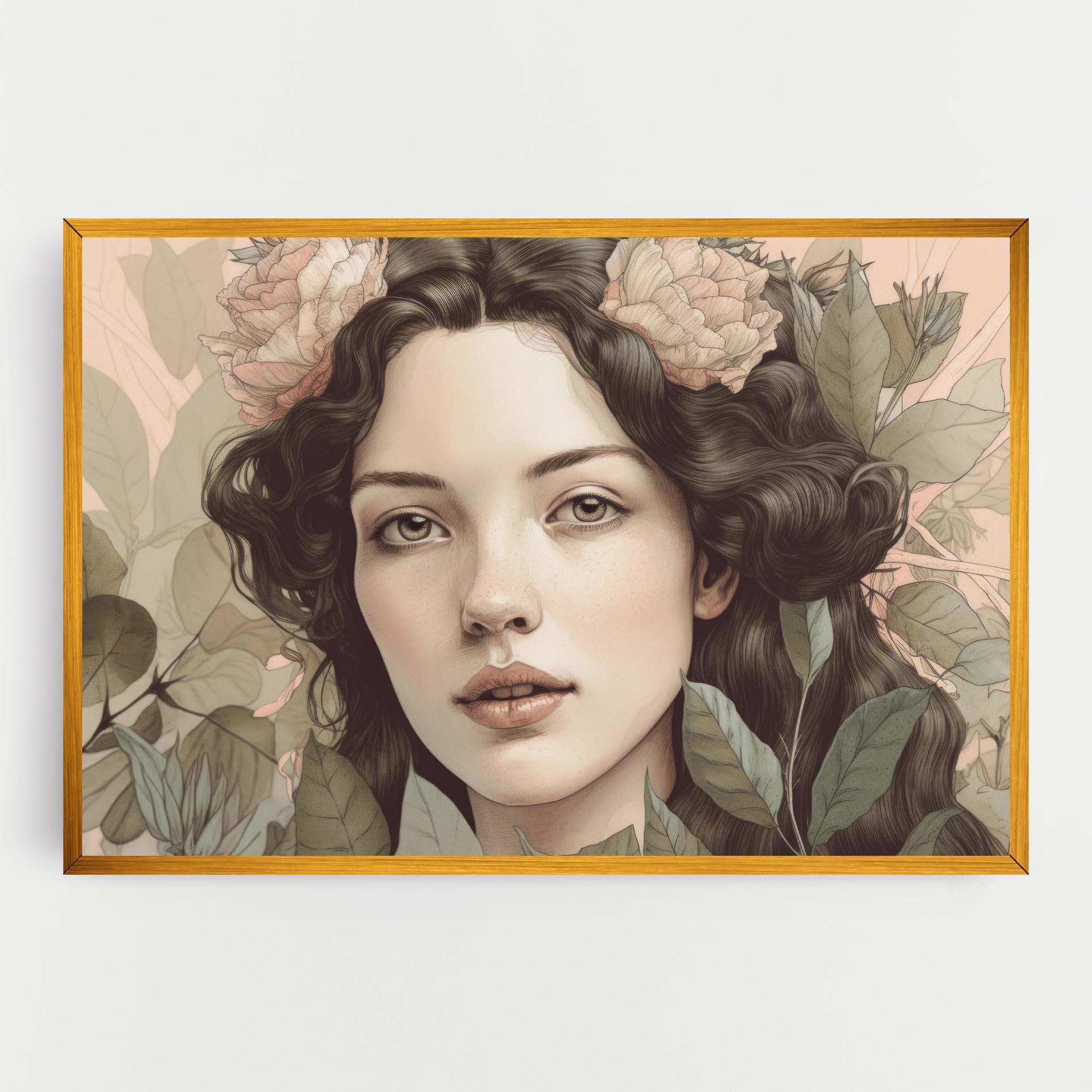 Картина на платно Beautiful Vintage Portrait mockup 0