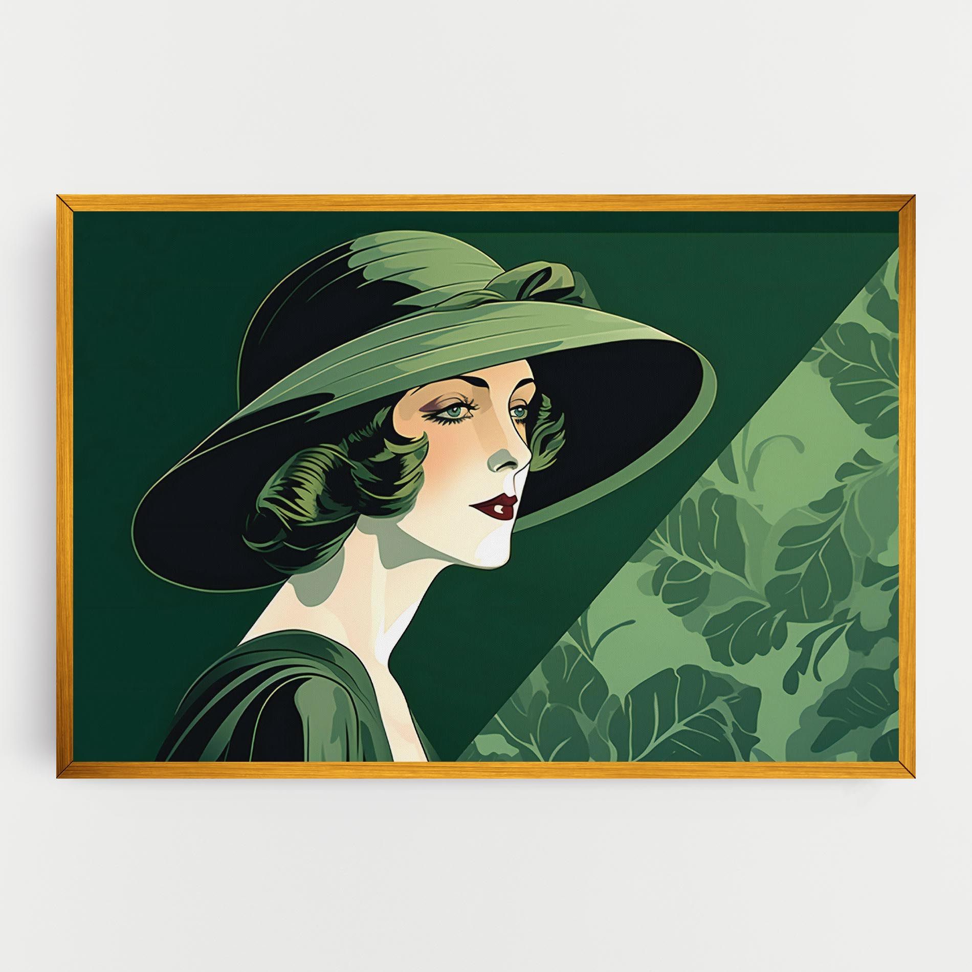 Green Woman Painting mockup 0