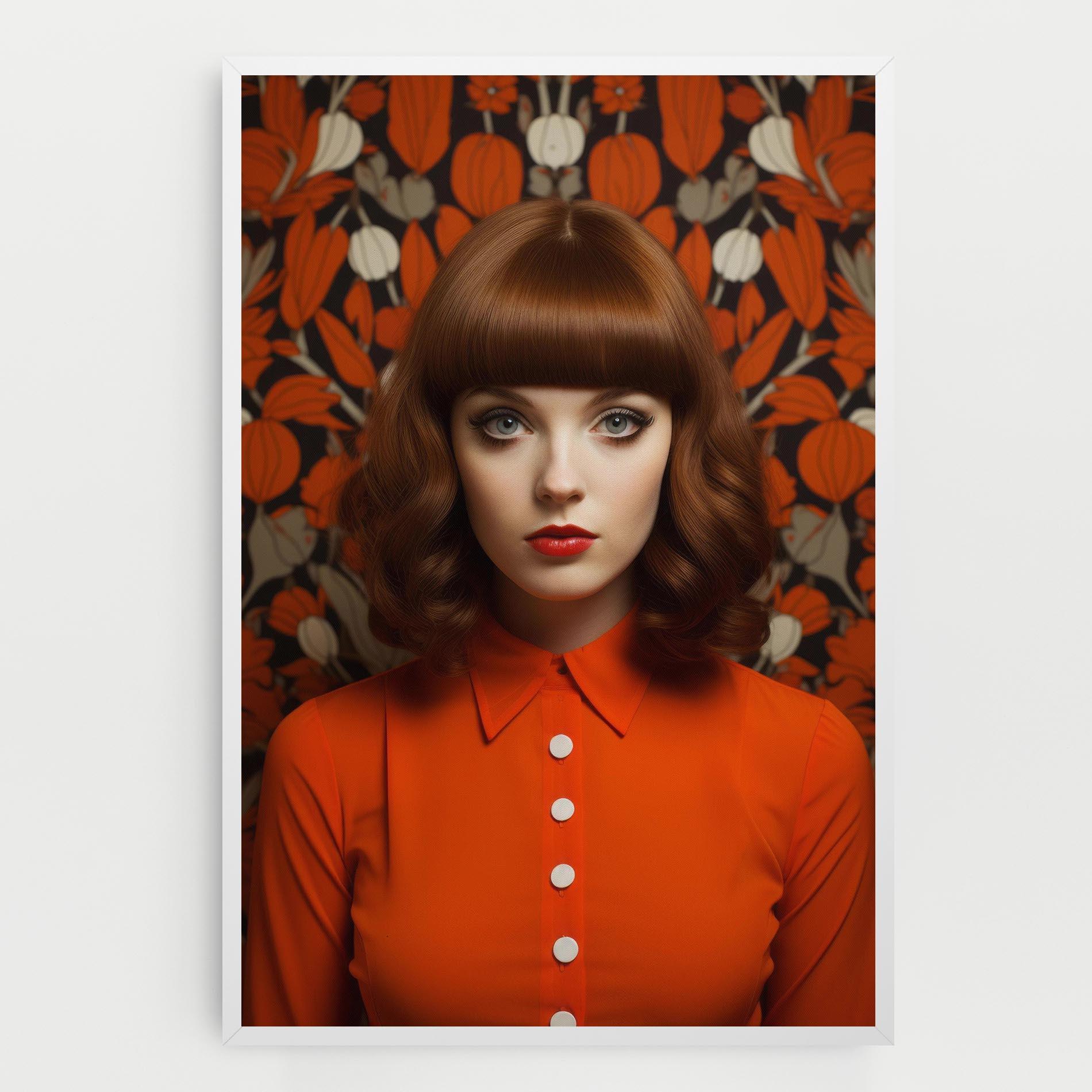 Картина на платно Orange Blouse Woman mockup 0