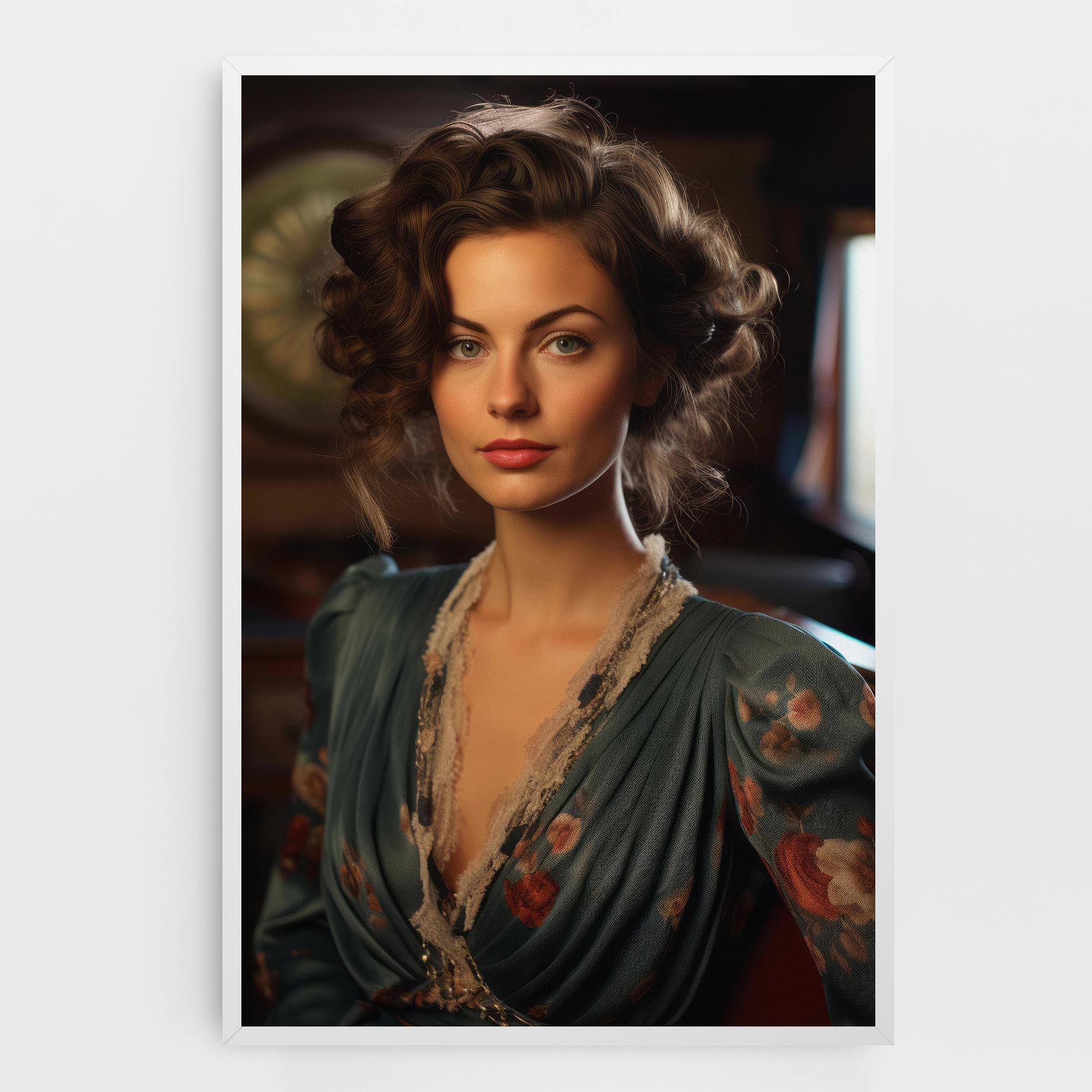 Картина на платно Pink Flowers Dress mockup 0