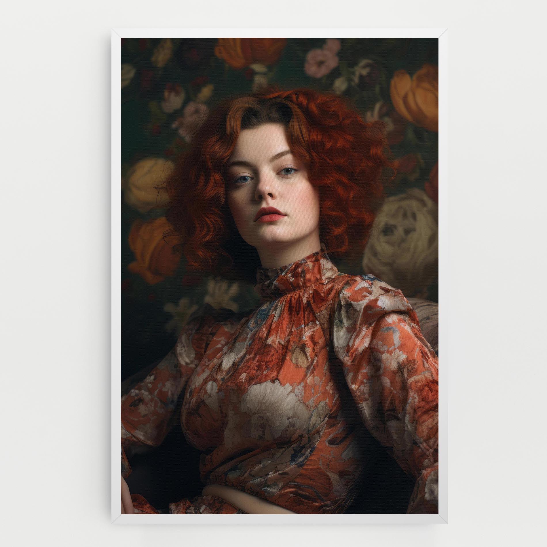 Картина на платно Red Vintage Hair mockup 0