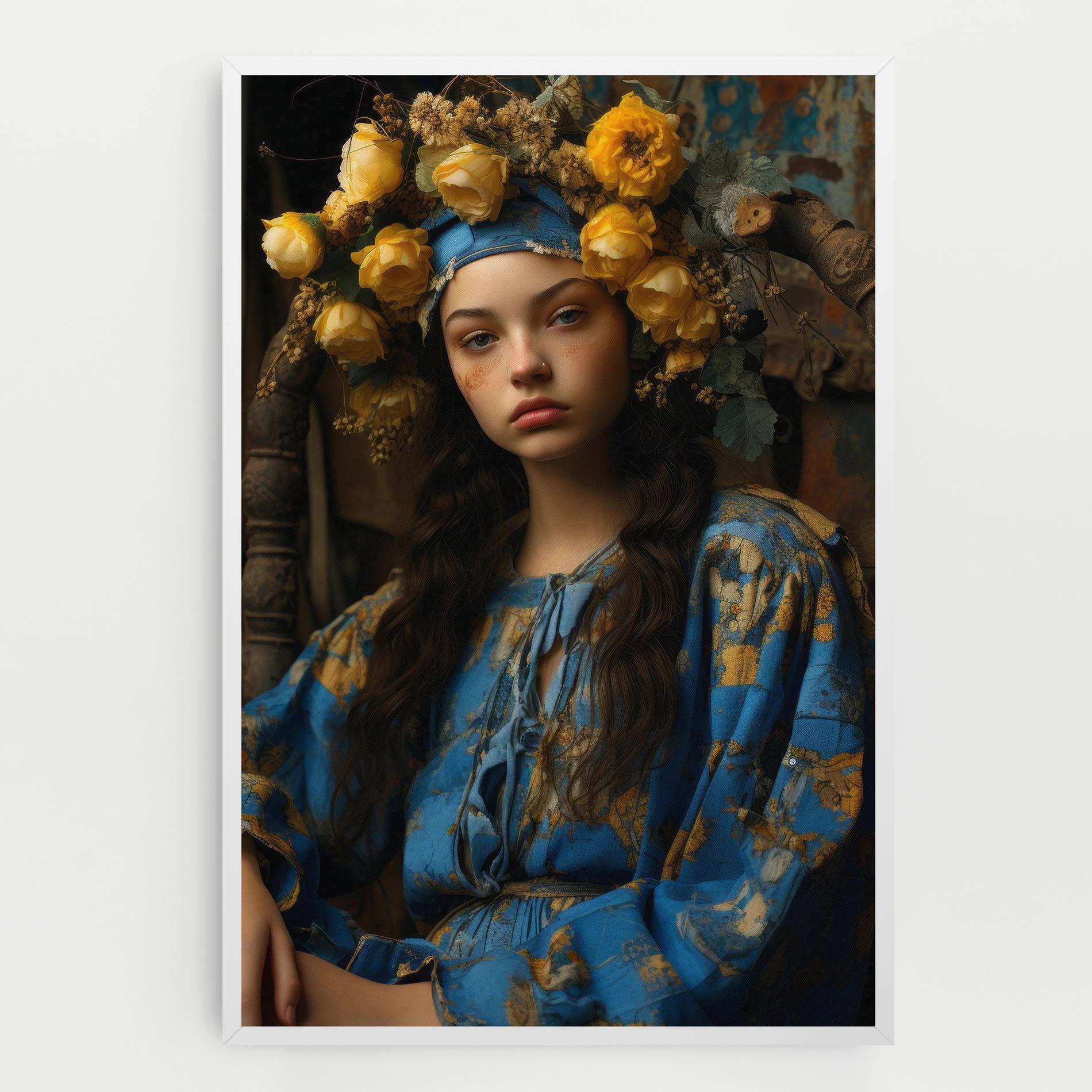 Картина на платно Yellow Rose Dress mockup 0