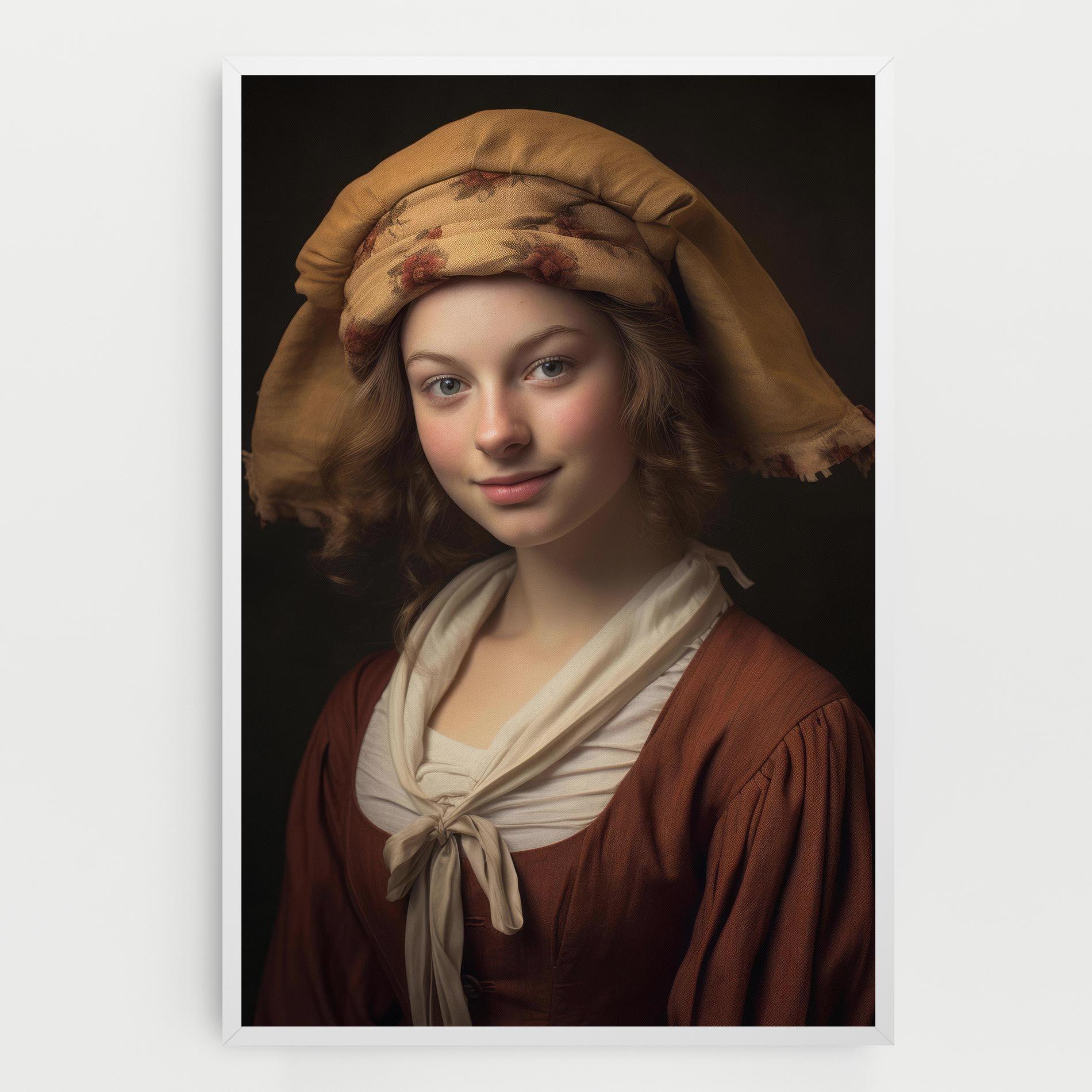 Картина на платно Young Vintage Woman mockup 0