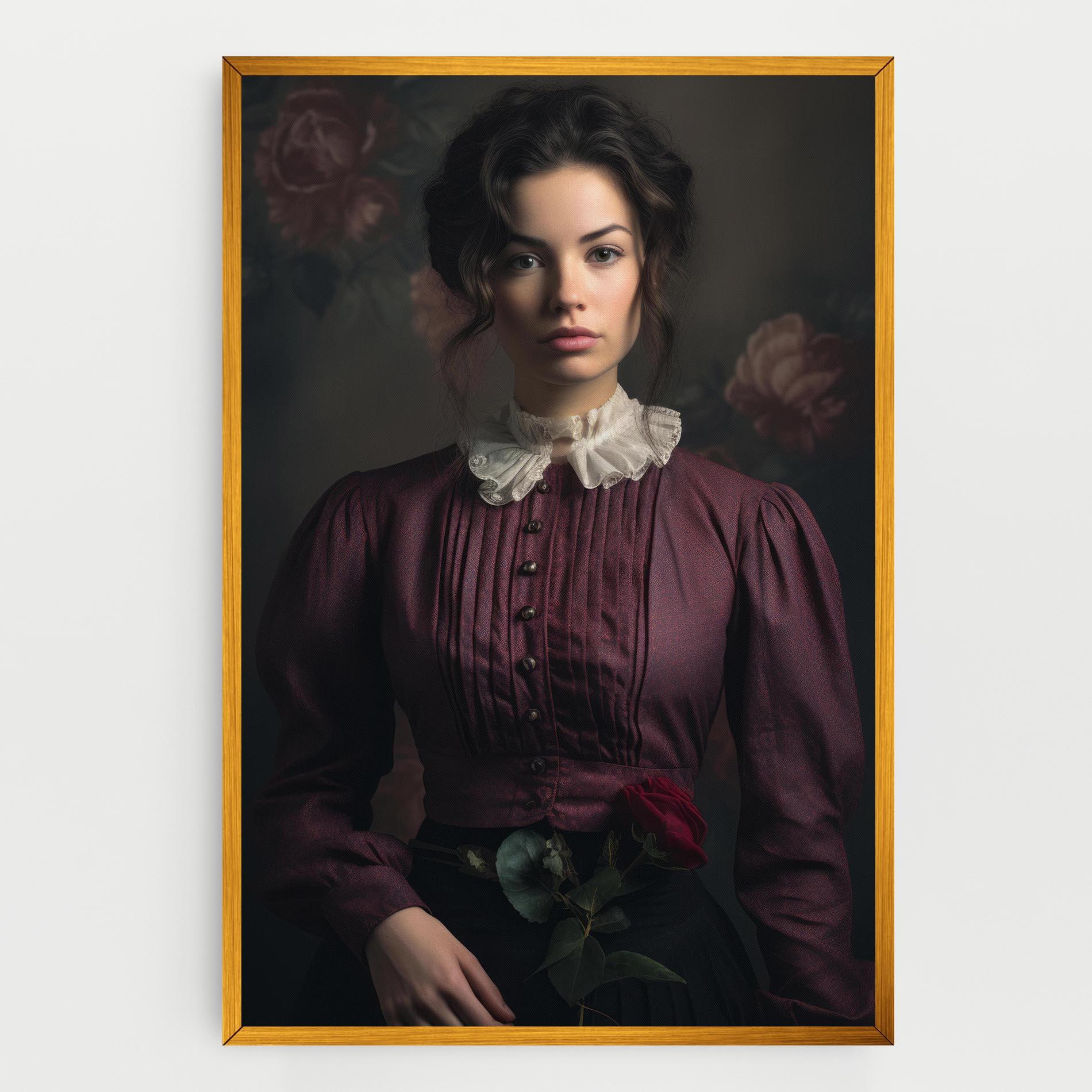 Картина на платно Holding Vintage Rose mockup 0