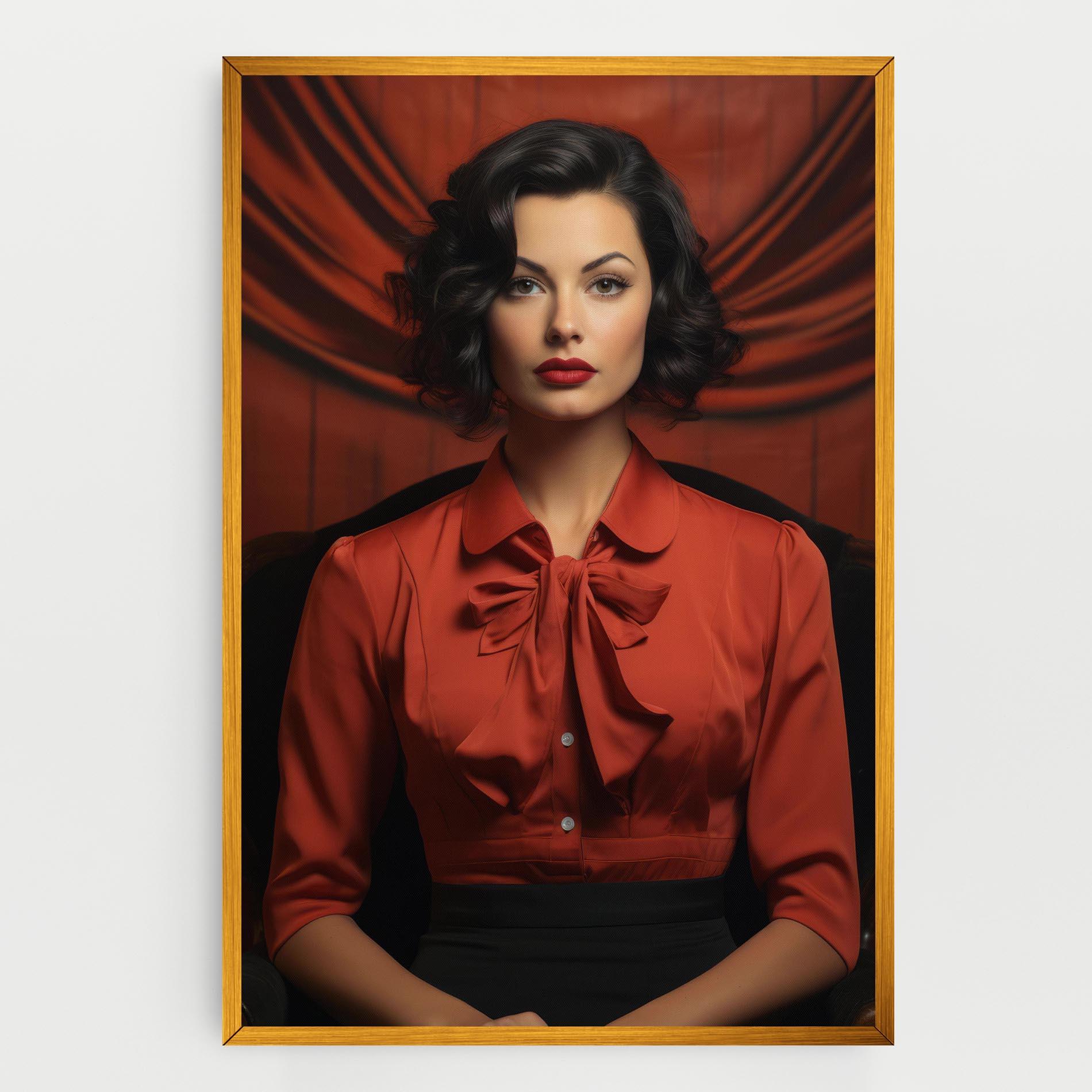 Картина на платно Pretty Red Blouse mockup 0