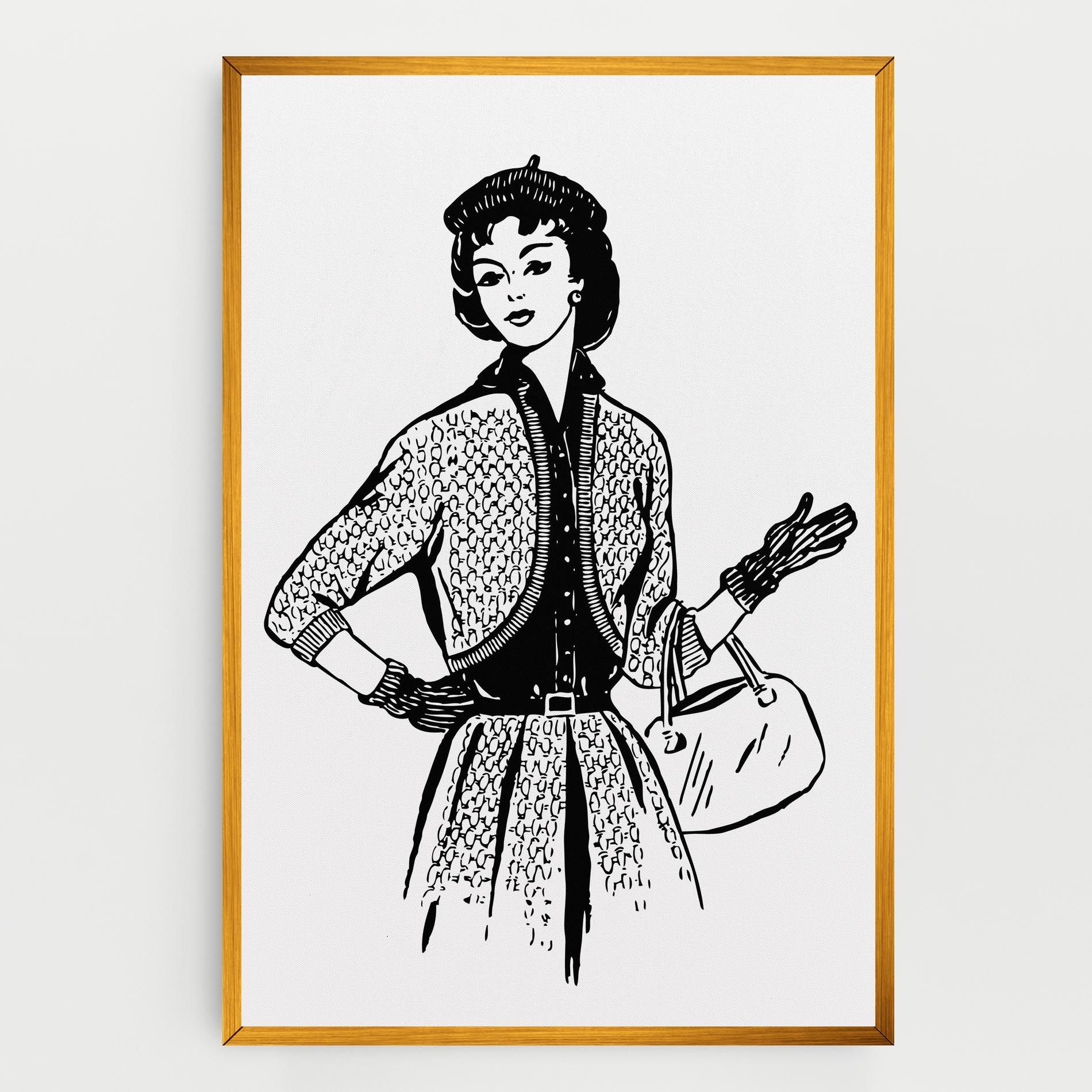 Vintage Woman Line mockup 0