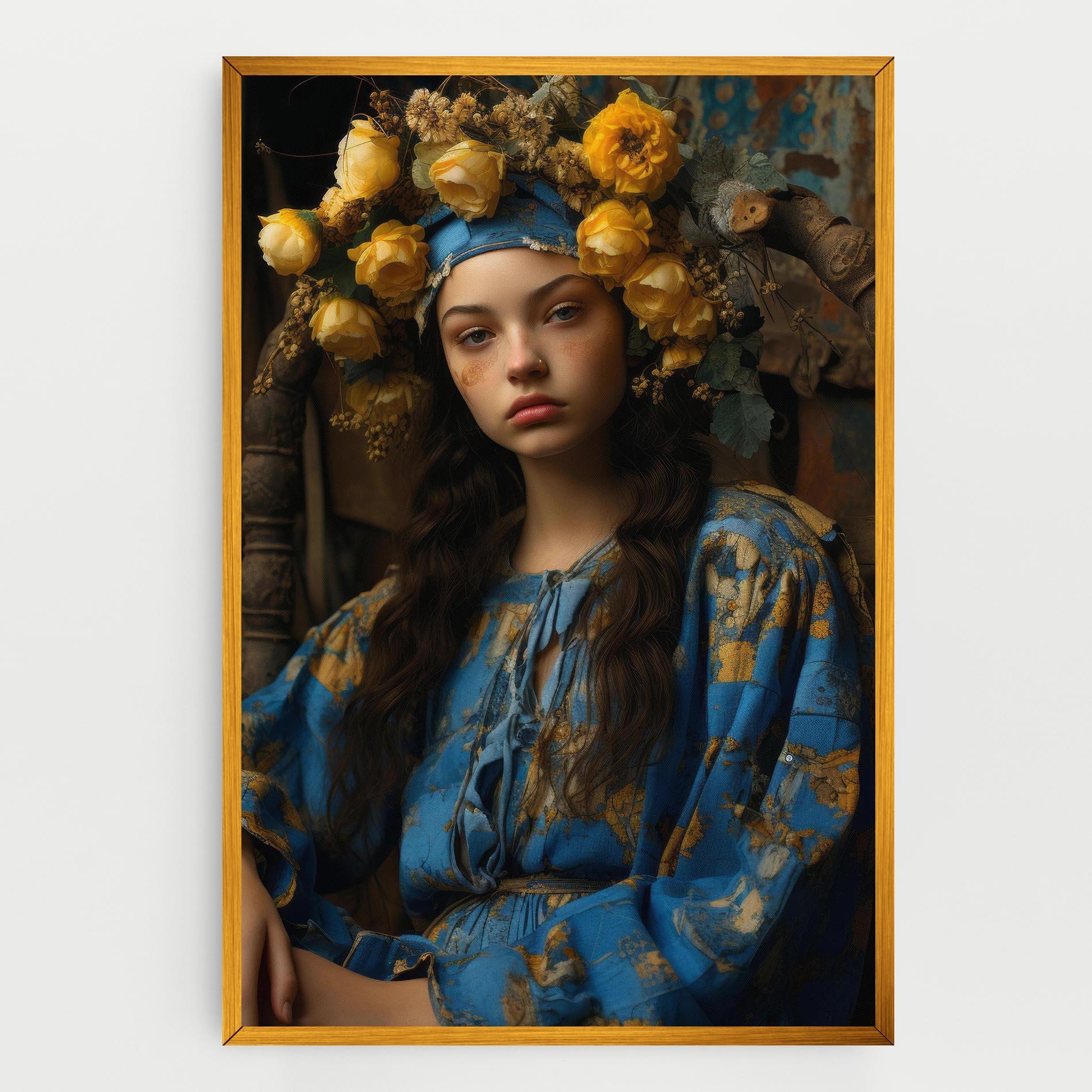 Картина на платно Yellow Rose Dress mockup 0