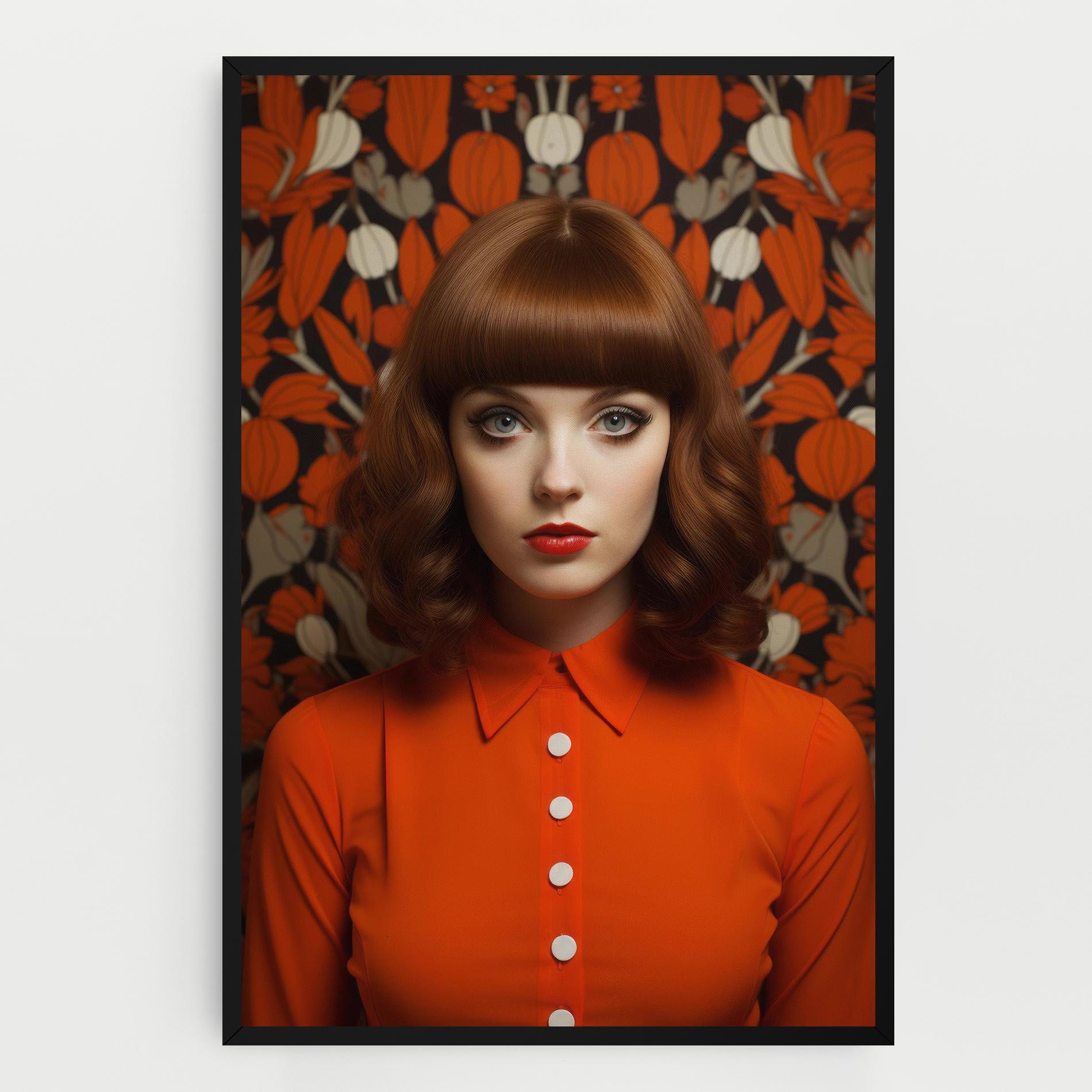 Картина на платно Orange Blouse Woman mockup 0