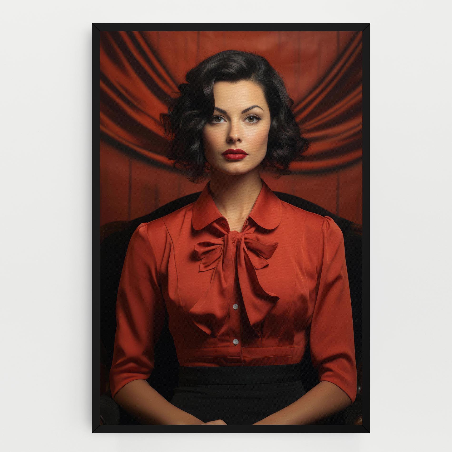 Картина на платно Pretty Red Blouse mockup 0