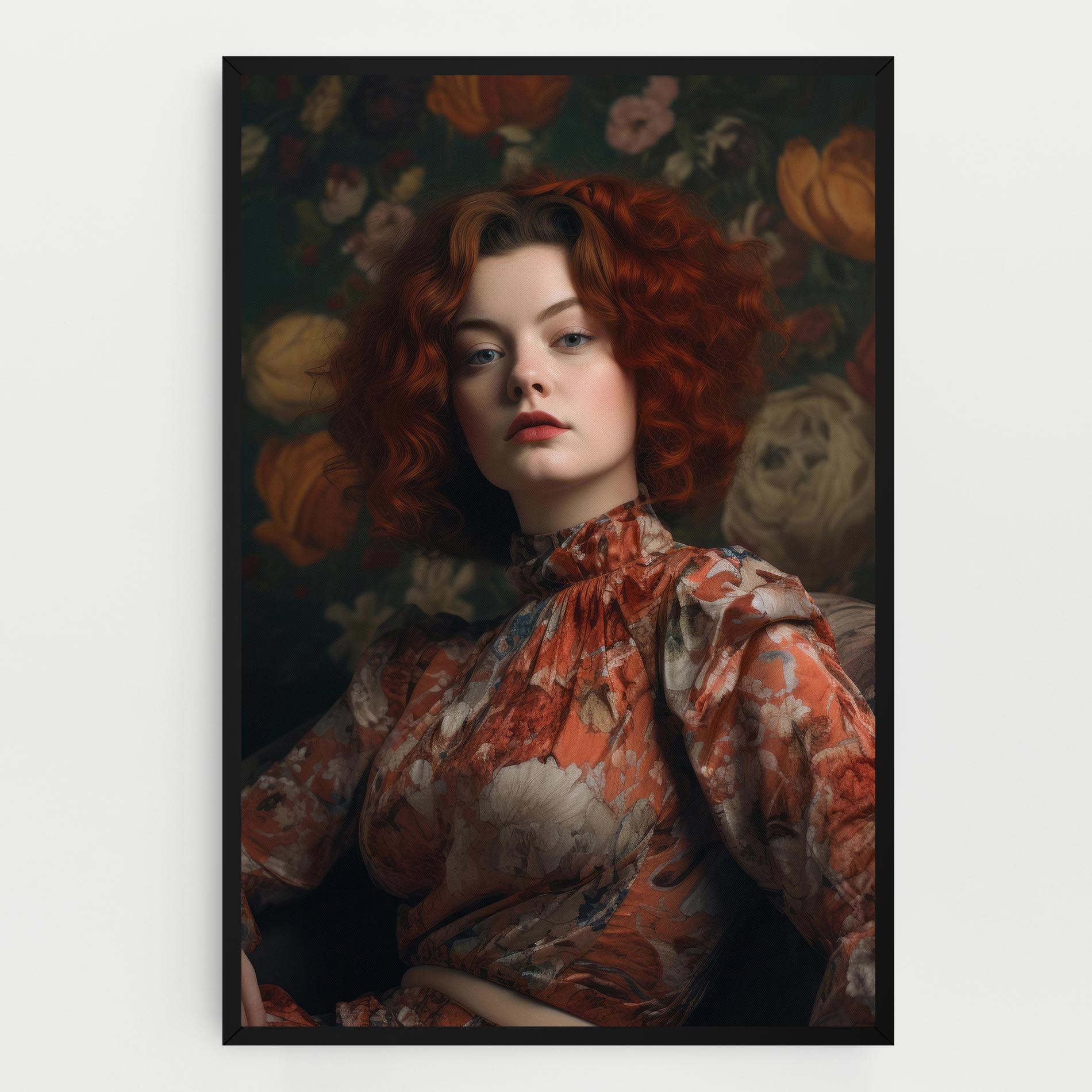 Картина на платно Red Vintage Hair mockup 0