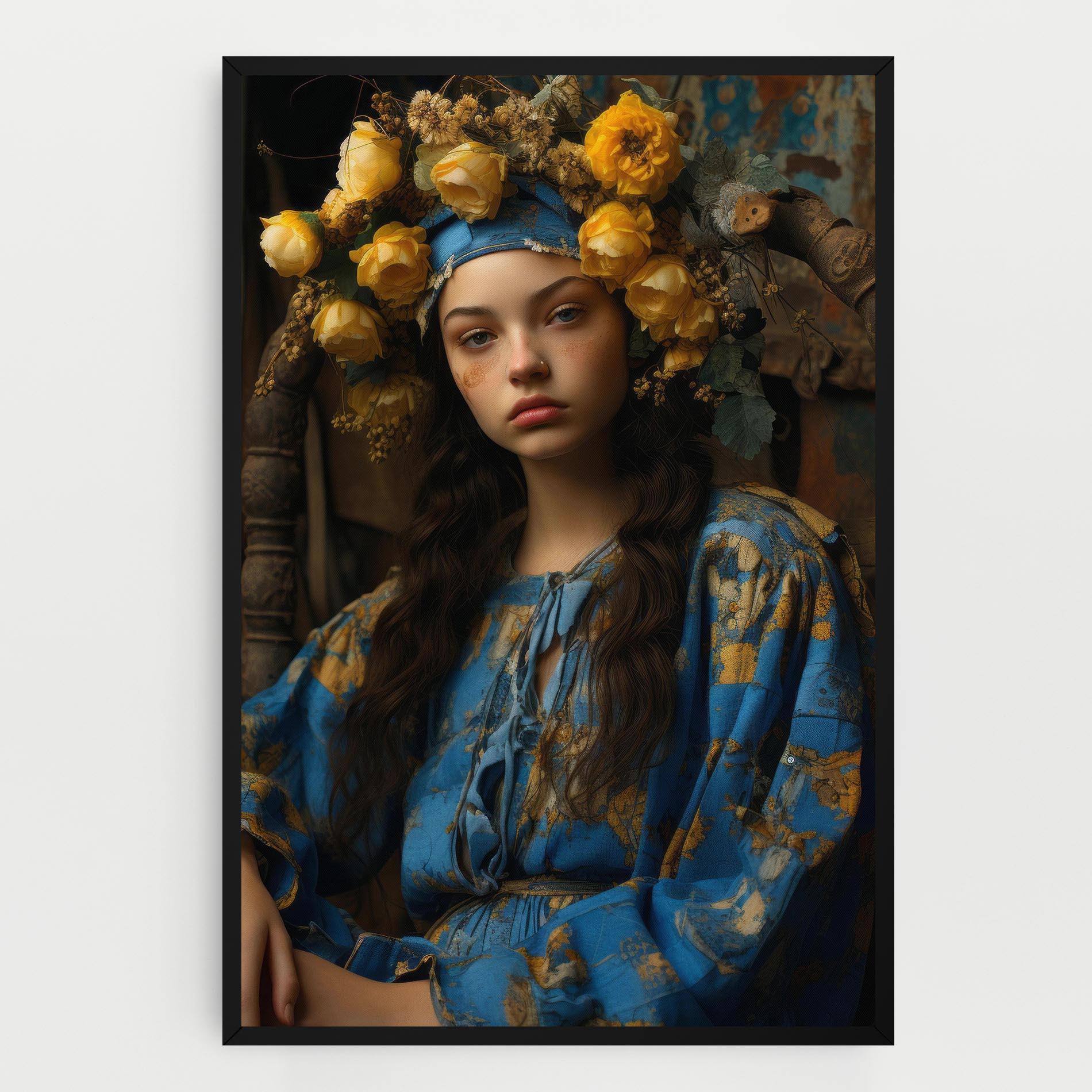 Картина на платно Yellow Rose Dress mockup 0