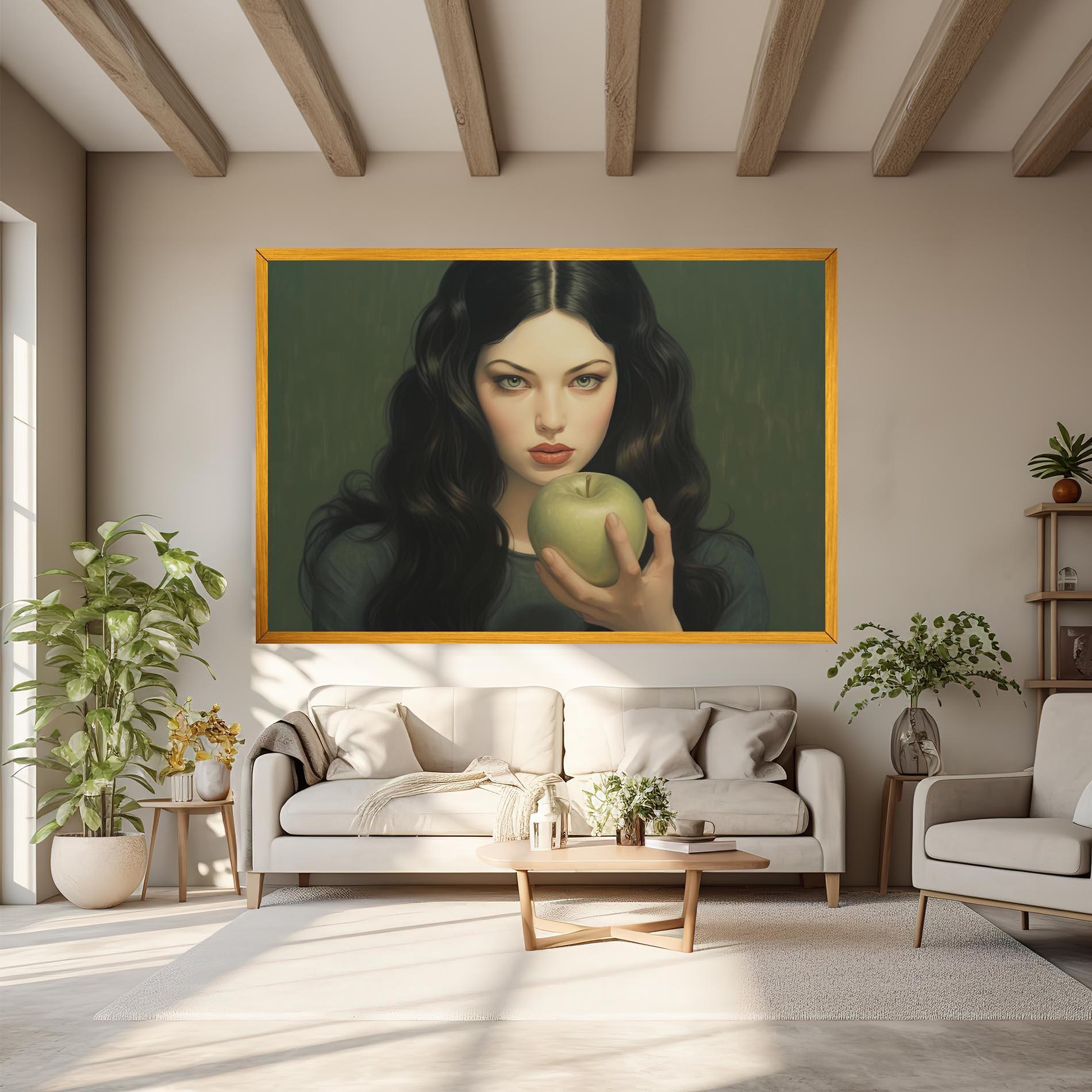 Картина на платно Green Apple Painting mockup 6