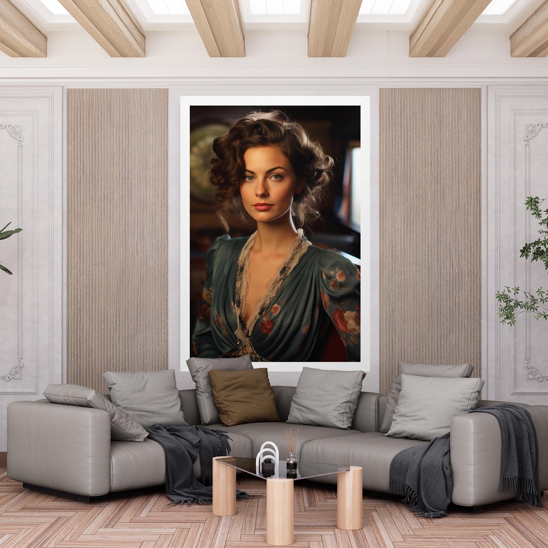 Картина на платно Pink Flowers Dress mockup 6