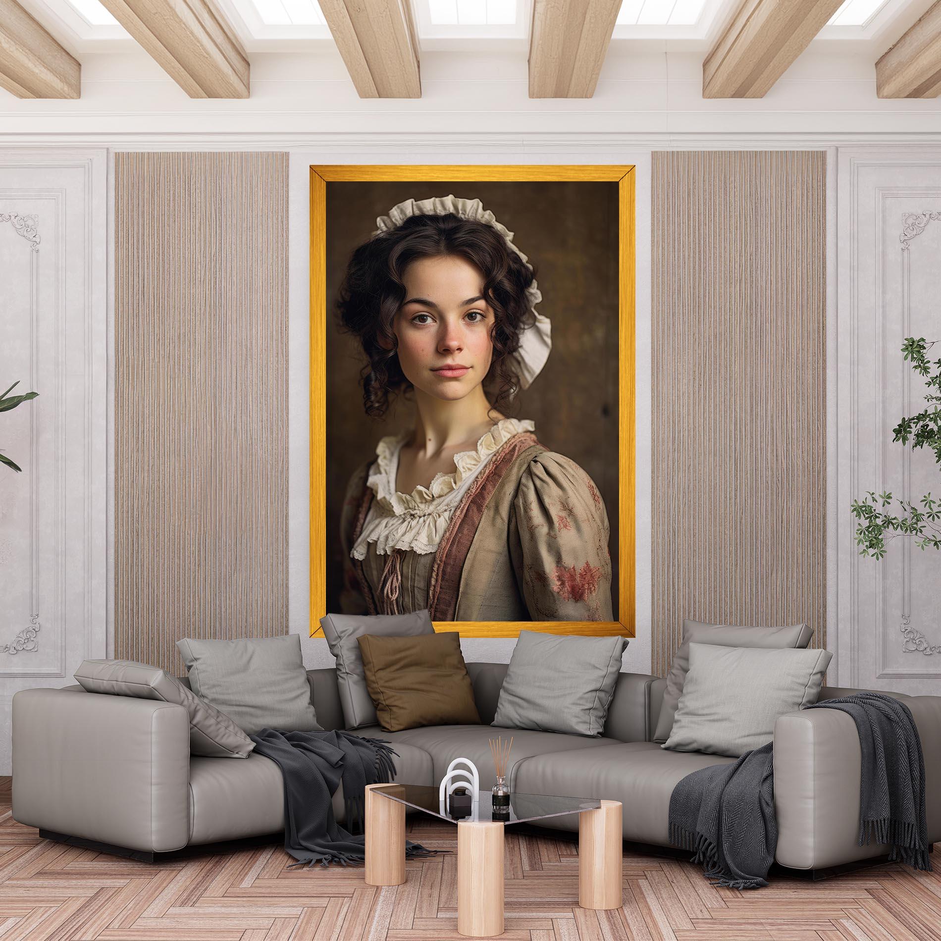 Картина на платно Light Green Dress mockup 6