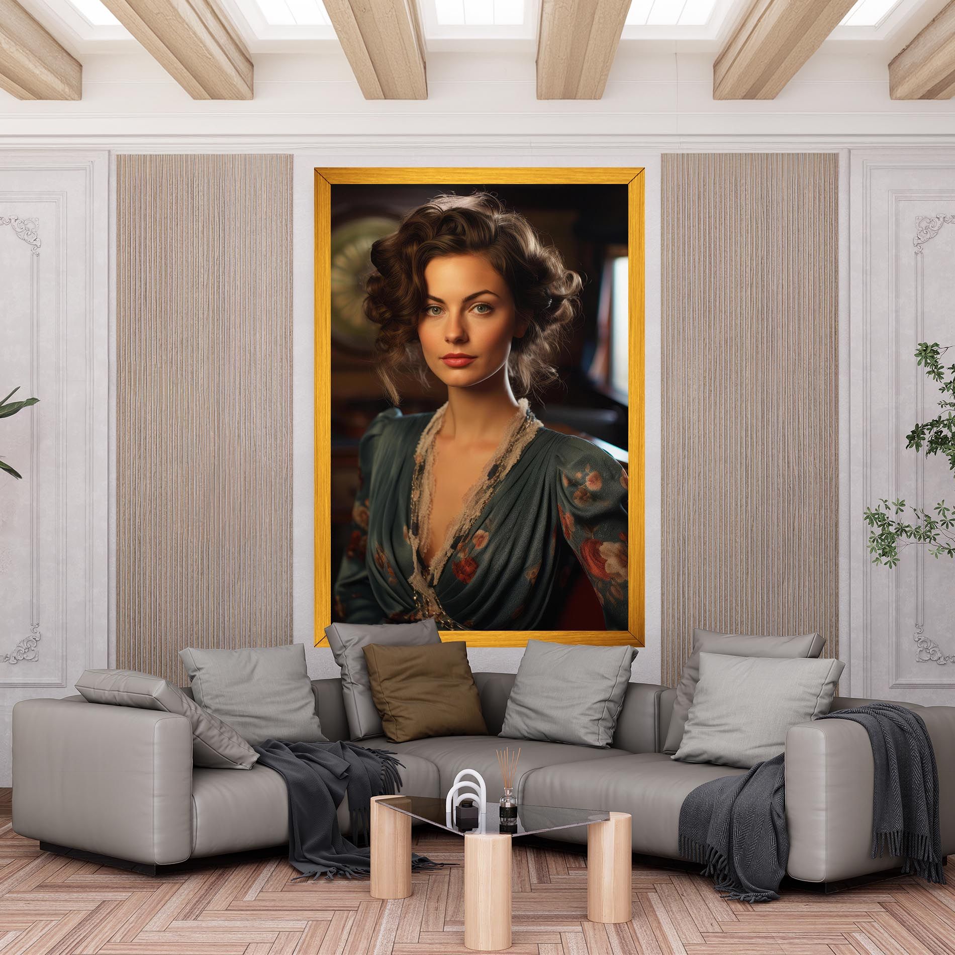 Pink Flowers Dress mockup 6