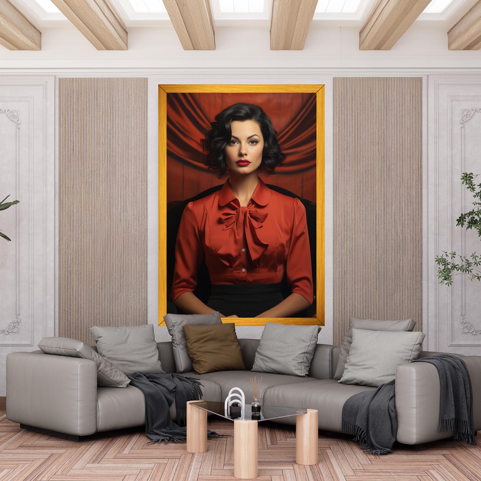 Картина на платно Pretty Red Blouse mockup 6