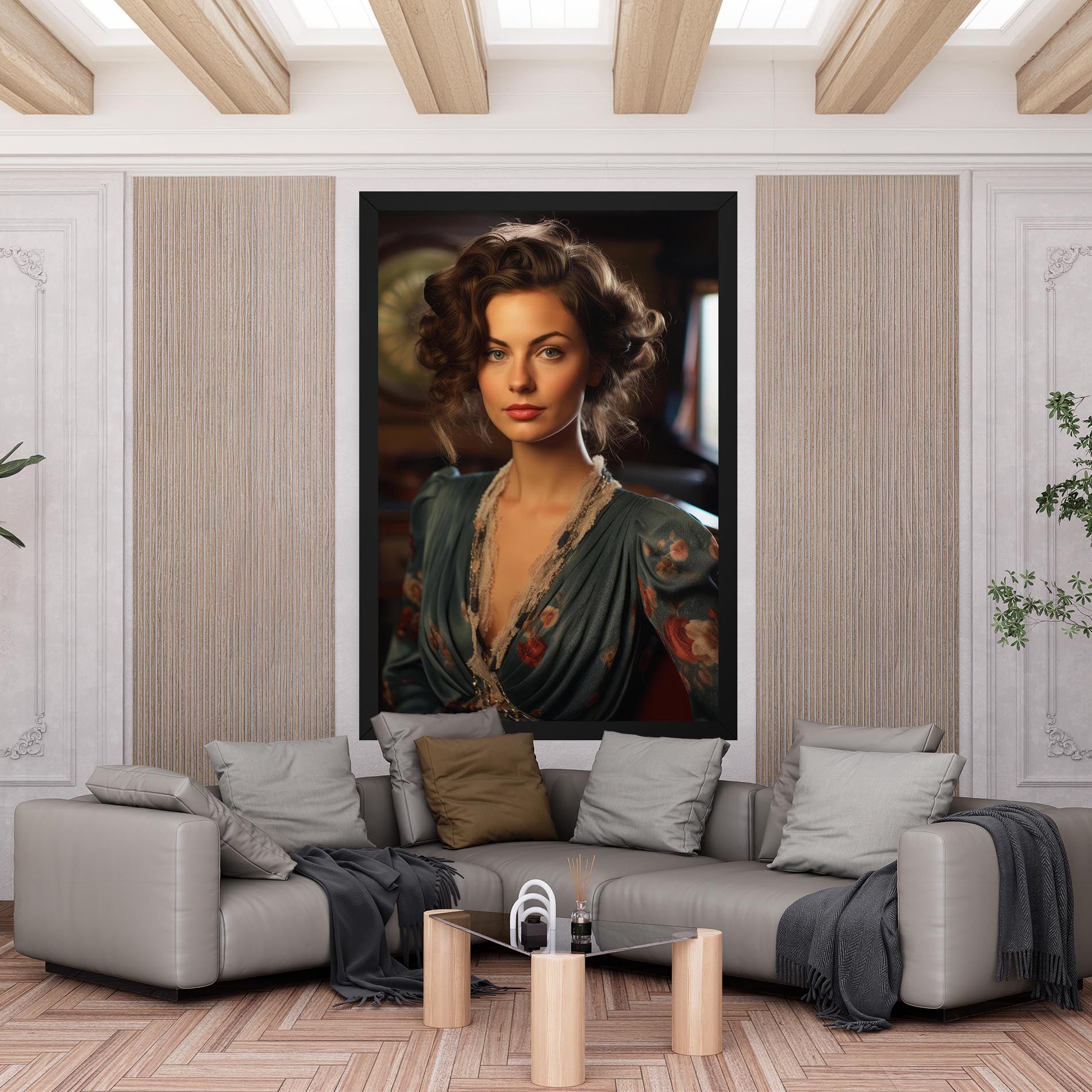 Pink Flowers Dress mockup 6