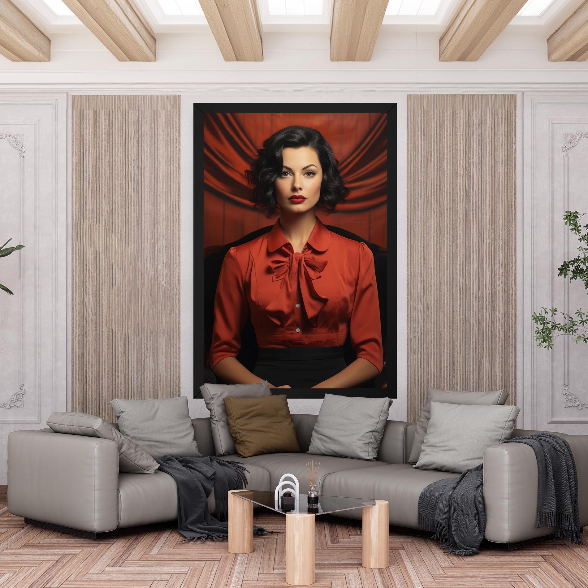 Картина на платно Pretty Red Blouse mockup 6