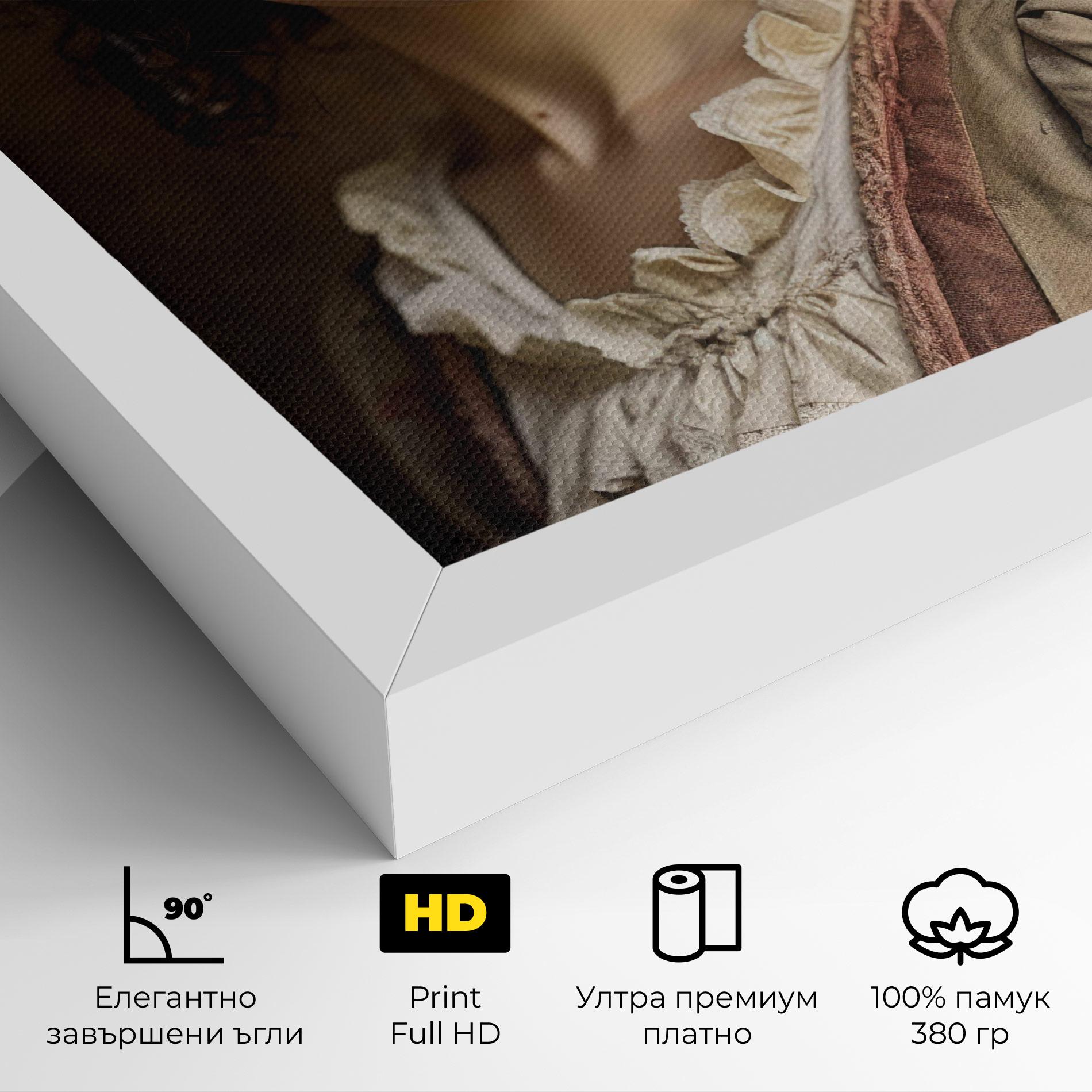 Картина на платно Light Green Dress mockup 4