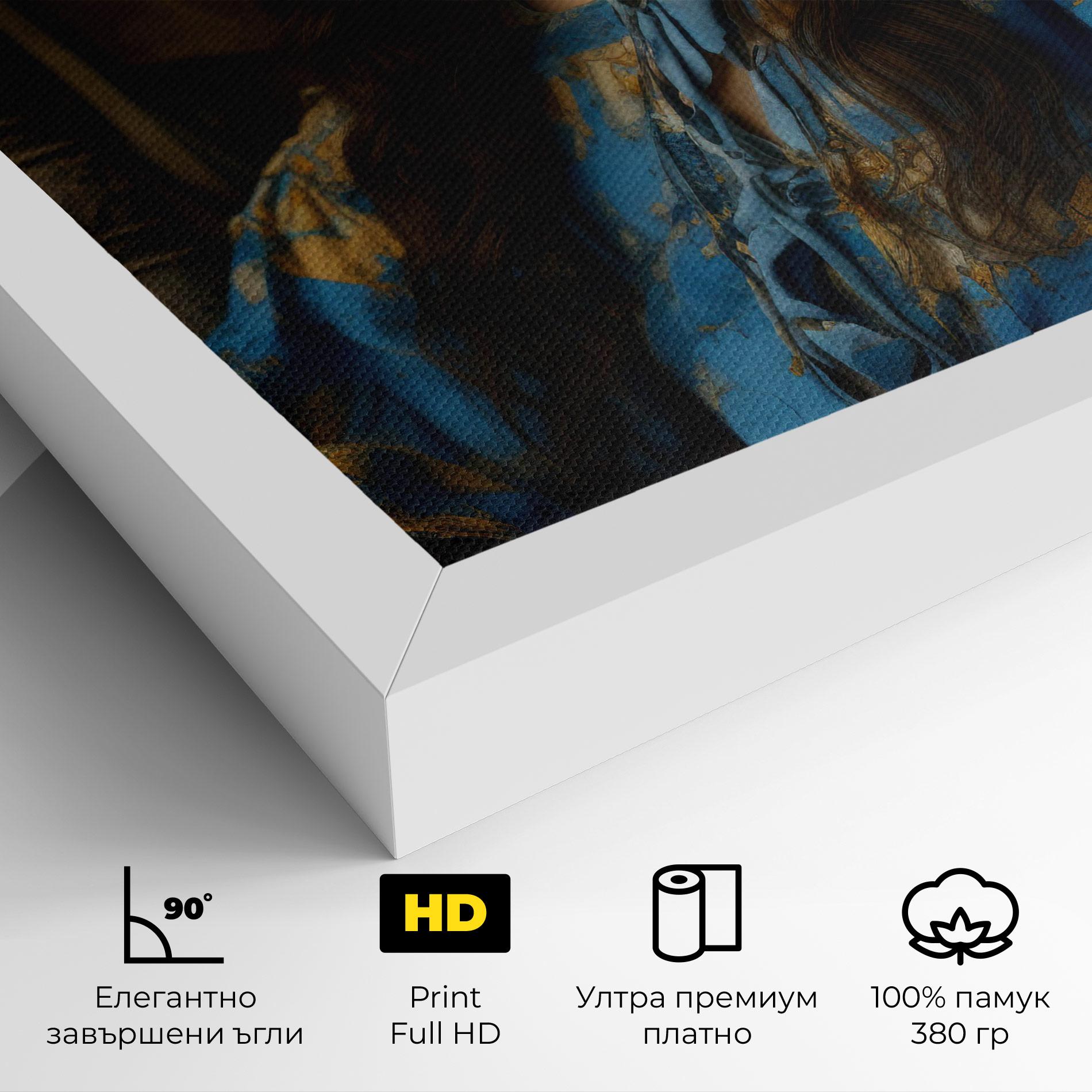 Картина на платно Yellow Rose Dress mockup 4