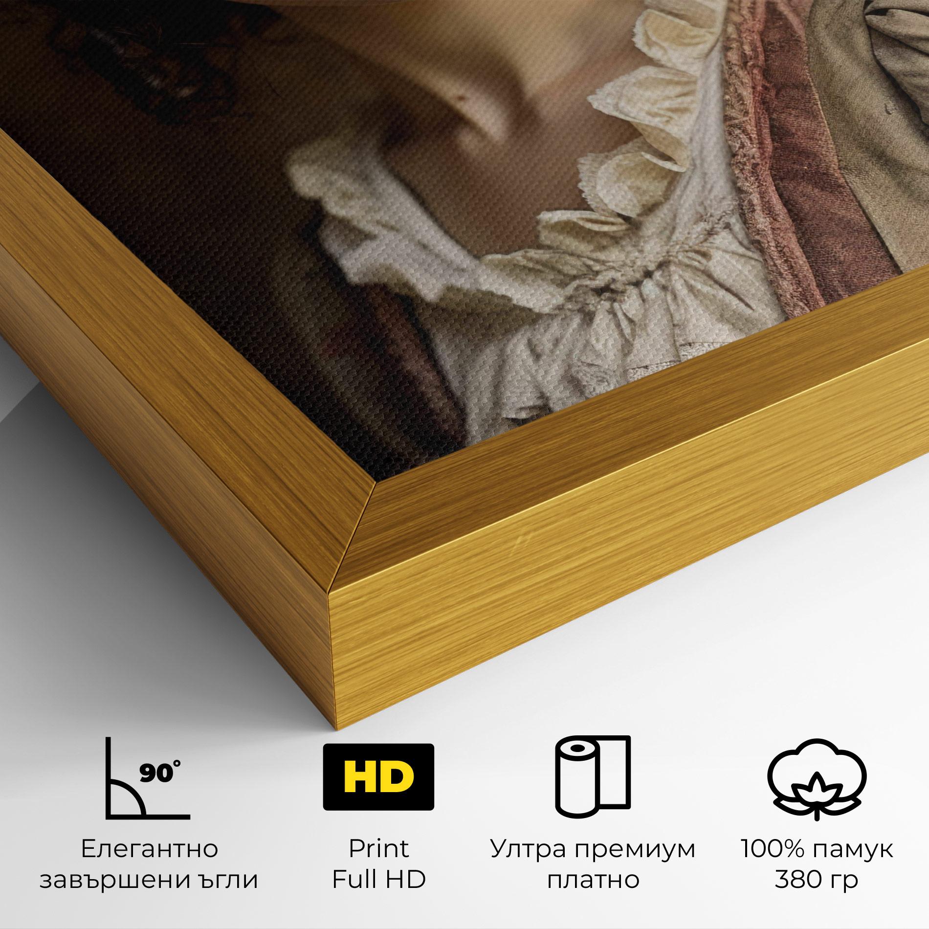 Картина на платно Light Green Dress mockup 4